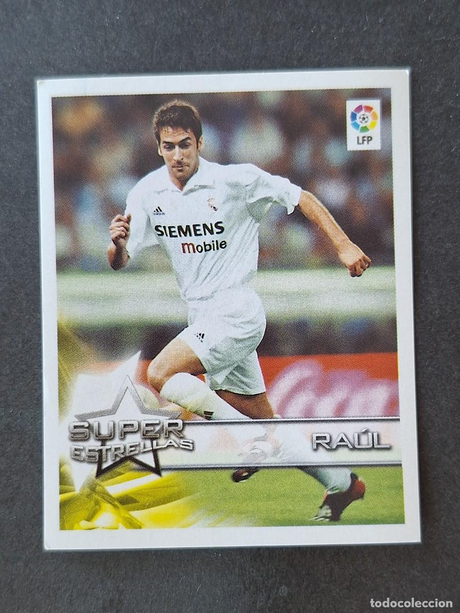 Cromos de f&uacute;tbol: L1 RAUL REAL MADRID SUPER ESTRELLAS 35 PANINI SUPERLIGA 2002 2003 02 03 NUNCA PEGADO SIN PEGAR