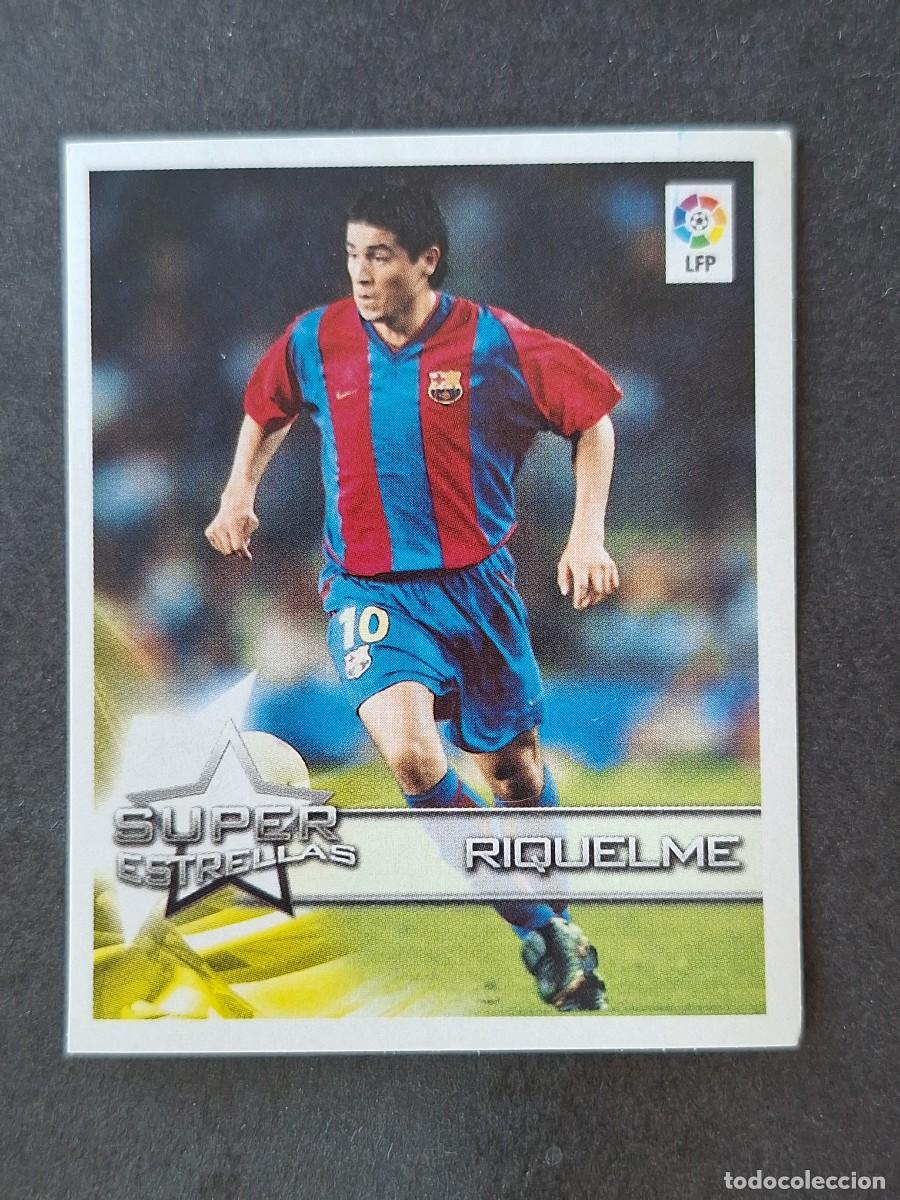 Fu&szlig;ball-Sticker: L1 RIQUELME F. C. BARCELONA SUPER ESTRELLAS 37 PANINI SUPERLIGA 02 03 NUNCA PEGADO SIN PEGAR
