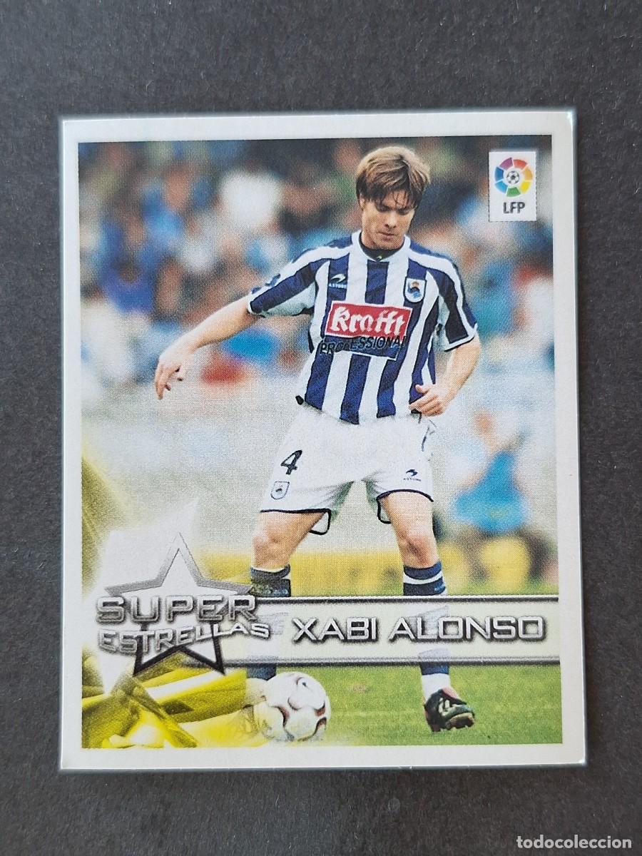 Cromos de f&uacute;tbol: L1 XABI ALONSO REAL SOCIEDAD SUPER ESTRELLAS 45 PANINI SUPERLIGA 02 03 NUNCA PEGADO SIN PEGAR