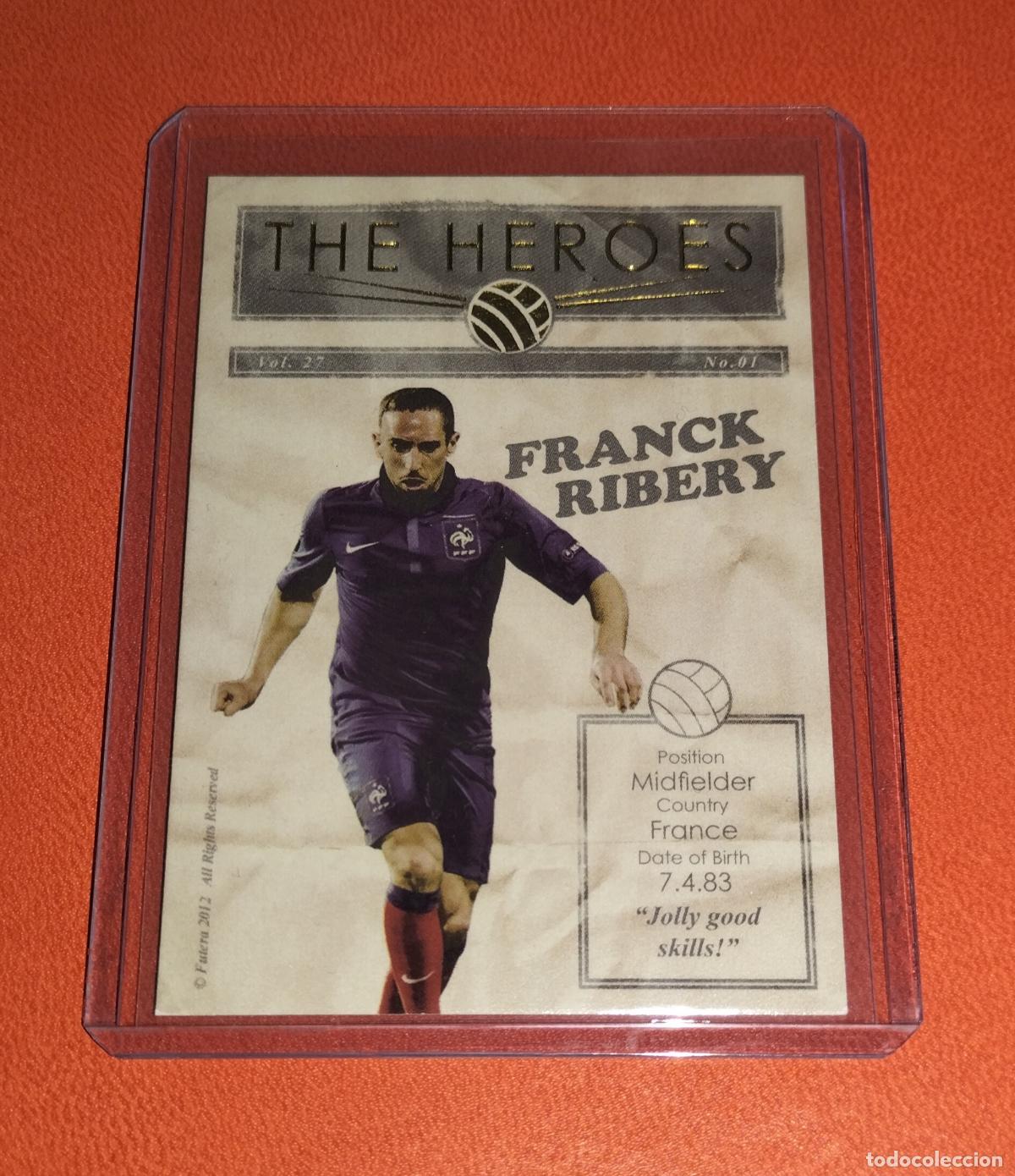 Fu&szlig;ball-Sticker: FRANCK RIBERY THE HEROES HR27 FRANCIA LIMITED EDITON CARD NUMERADA WORLD CUP FUTERA UNIQUE 2012
