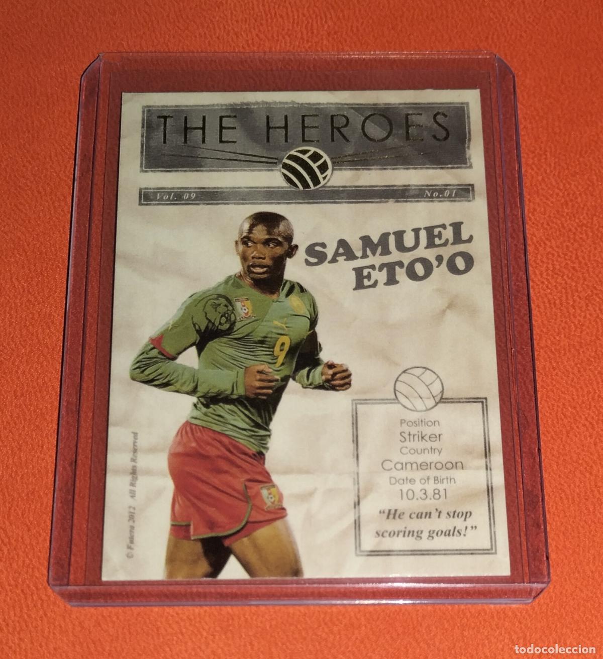 Cartes &agrave; collectionner de Football: SAMUEL ETO'O THE HEROES HR09 CAMERUM LIMITED EDITON CARD NUMERADA WORLD CUP FUTERA UNIQUE 2012