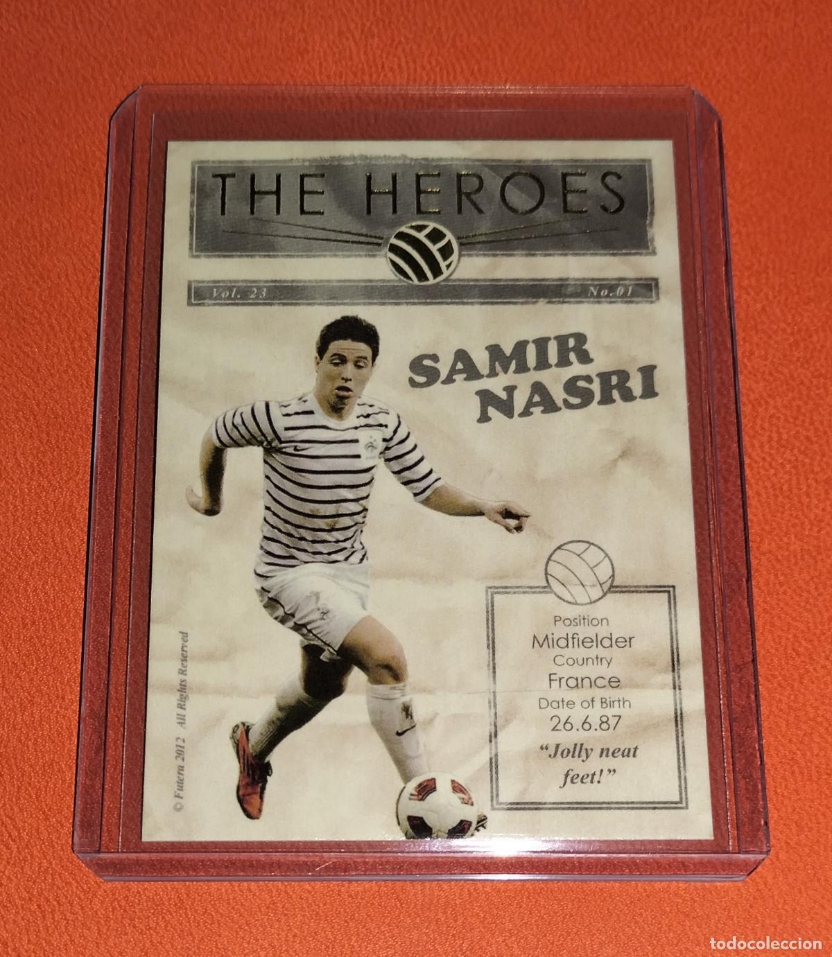 Football Stickers: SAMIR NASRI THE HEROES HR23 FRANCIA LIMITED EDITON CARD NUMERADA WORLD CUP FUTERA UNIQUE 2012