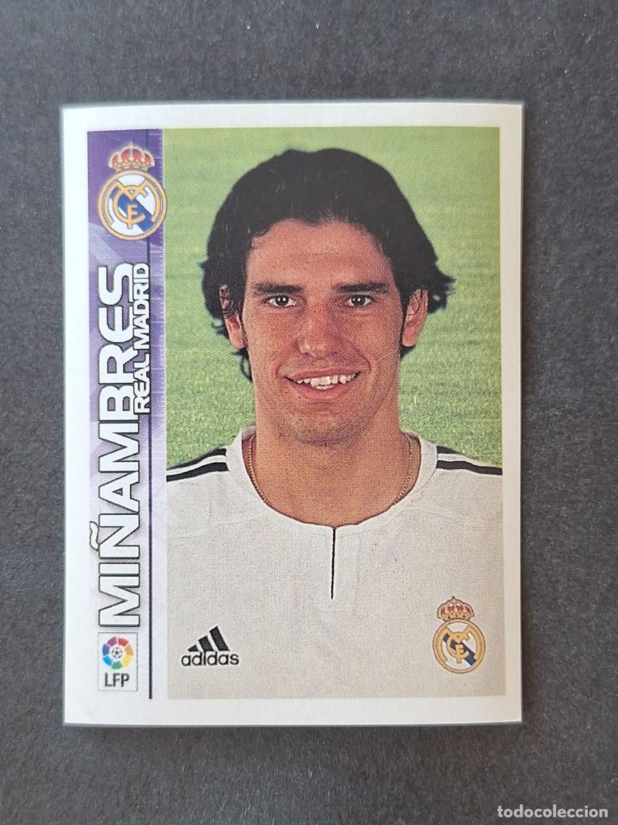 Cromos de f&uacute;tbol: L1 MI&Ntilde;AMBRES REAL MADRID 209 PANINI SUPERLIGA 2003 2004 03 04 NUNCA PEGADO SIN PEGAR