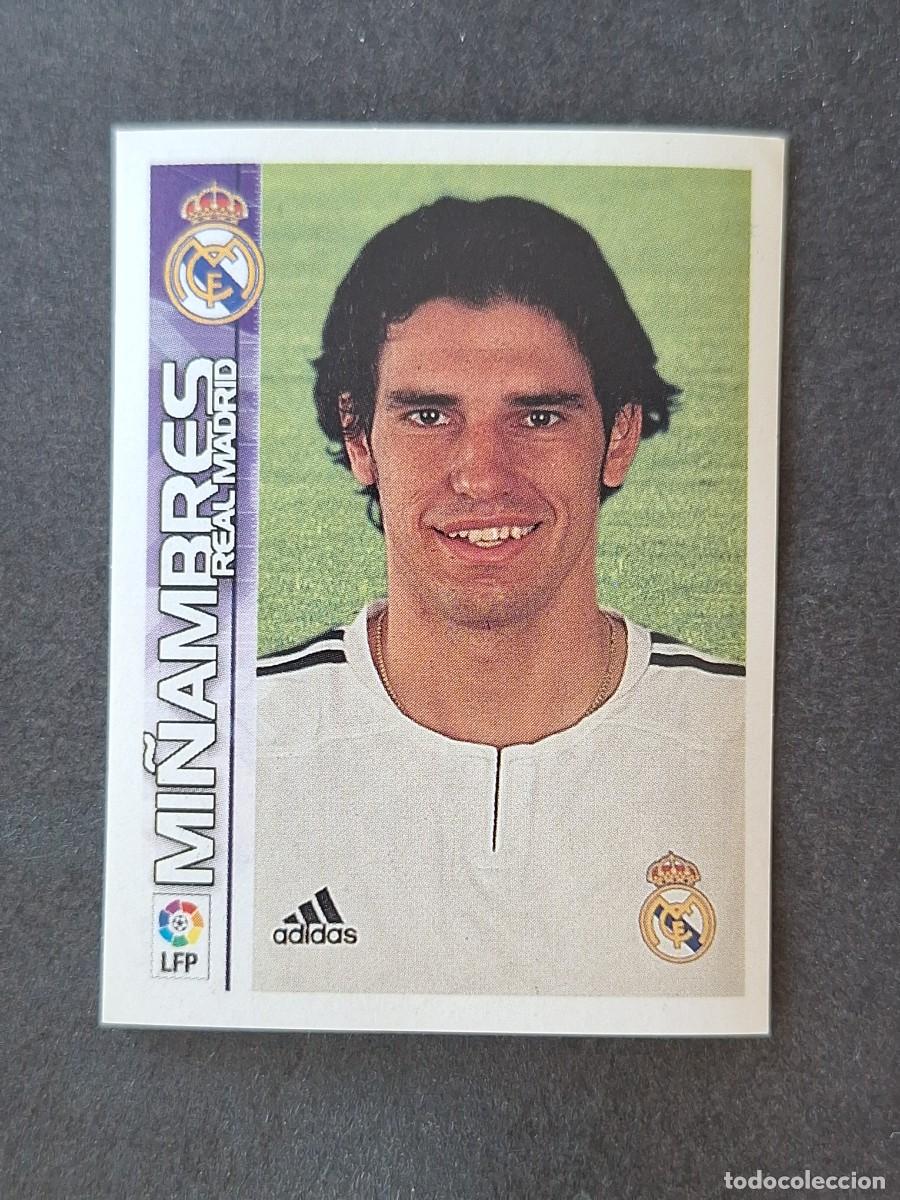 Cromos de f&uacute;tbol: L1 MI&Ntilde;AMBRES REAL MADRID 209 PANINI SUPERLIGA 2003 2004 03 04 NUNCA PEGADO SIN PEGAR