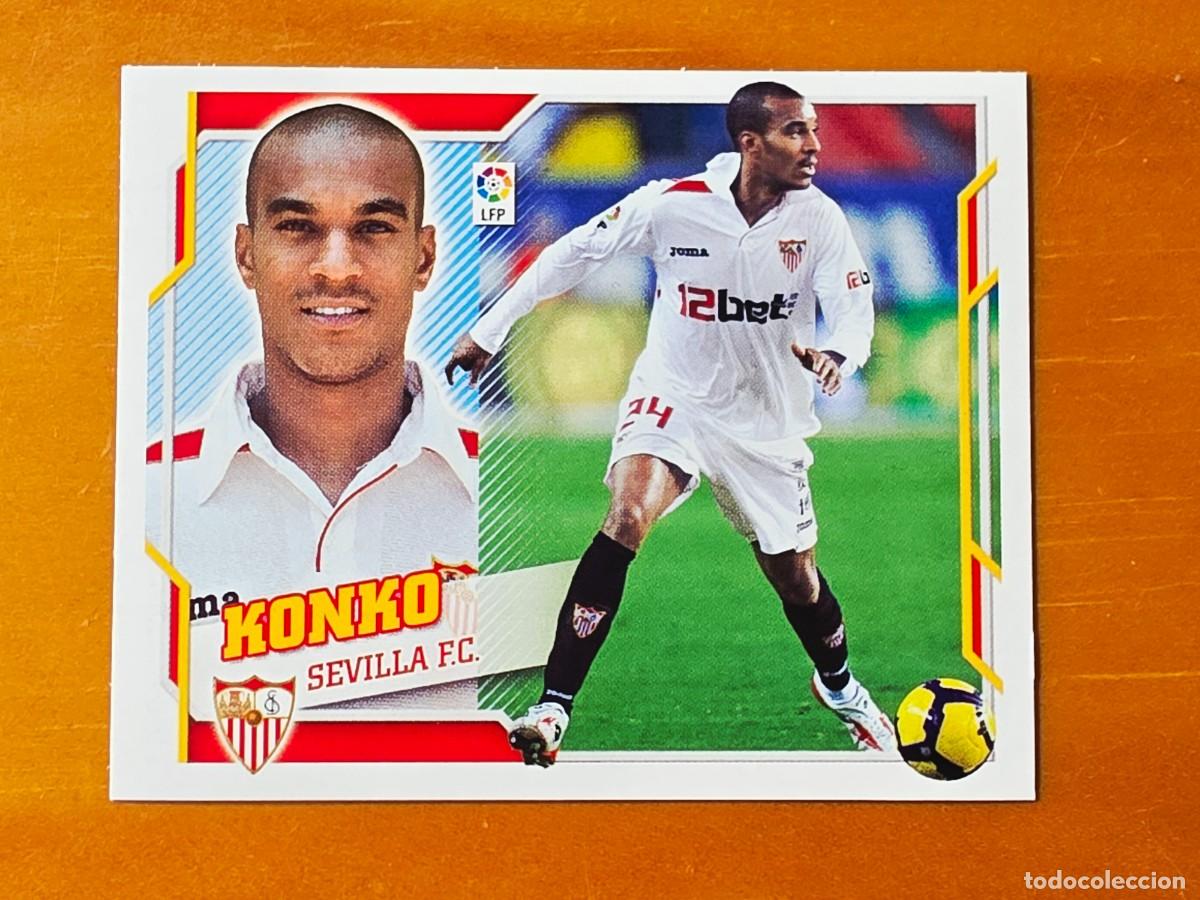 Cromos de f&uacute;tbol: 3 A Konko, Sevilla FC, Panini Ediciones Liga Este 2010 2011 10 11 sin pegar