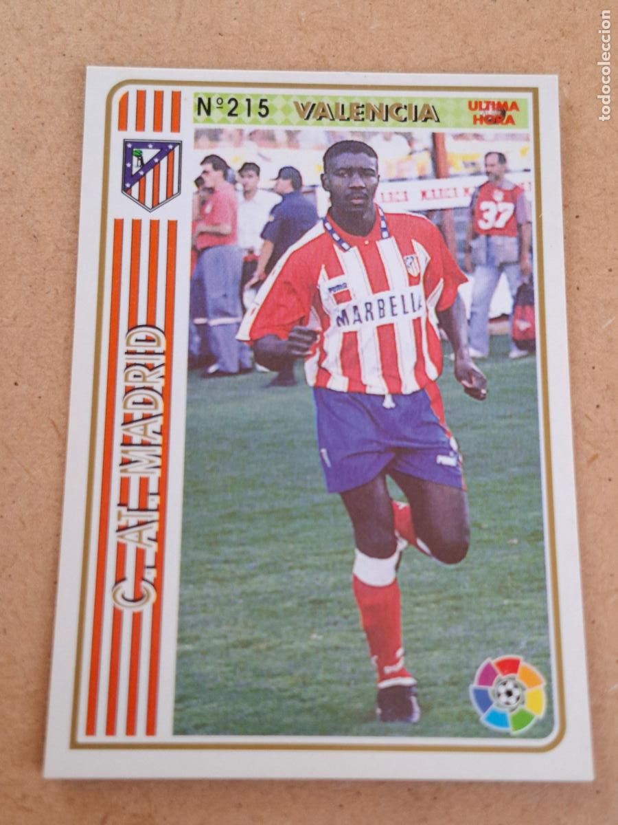 Cromos de f&uacute;tbol: MUNDICROMO 94 95 1994 1995 - UH &Uacute;LTIMA HORA 215 VALENCIA - AT. MADRID