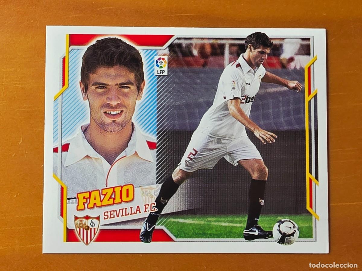 Cromos de f&uacute;tbol: 8 A Fazio, Sevilla FC, Panini Ediciones Liga Este 2010 2011 10 11 sin pegar