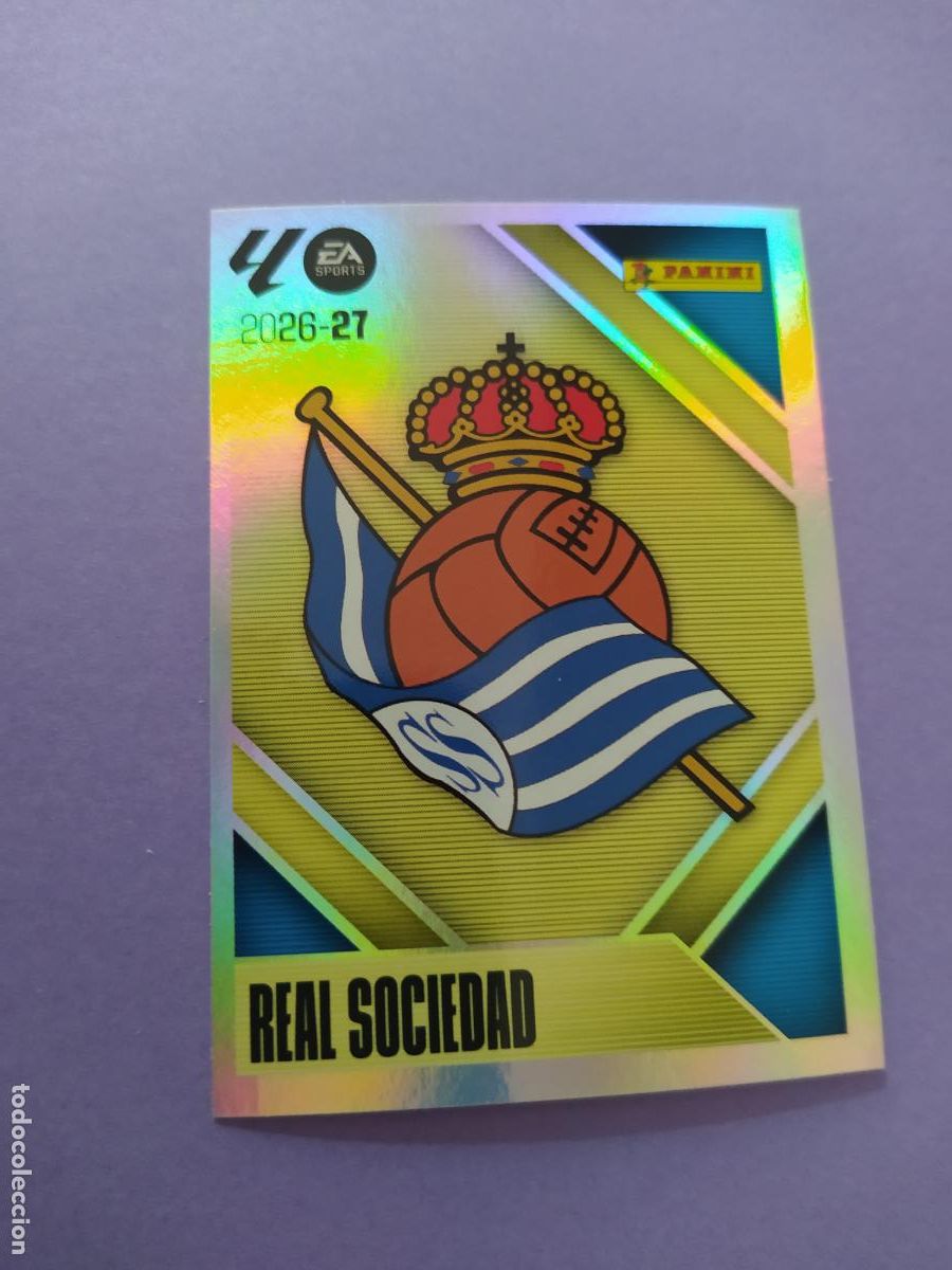 Cromos de f&uacute;tbol: LIGA ESTE 2026 2027 26 27 NUEVO - REAL SOCIEDAD N&ordm; 1 ESCUDO