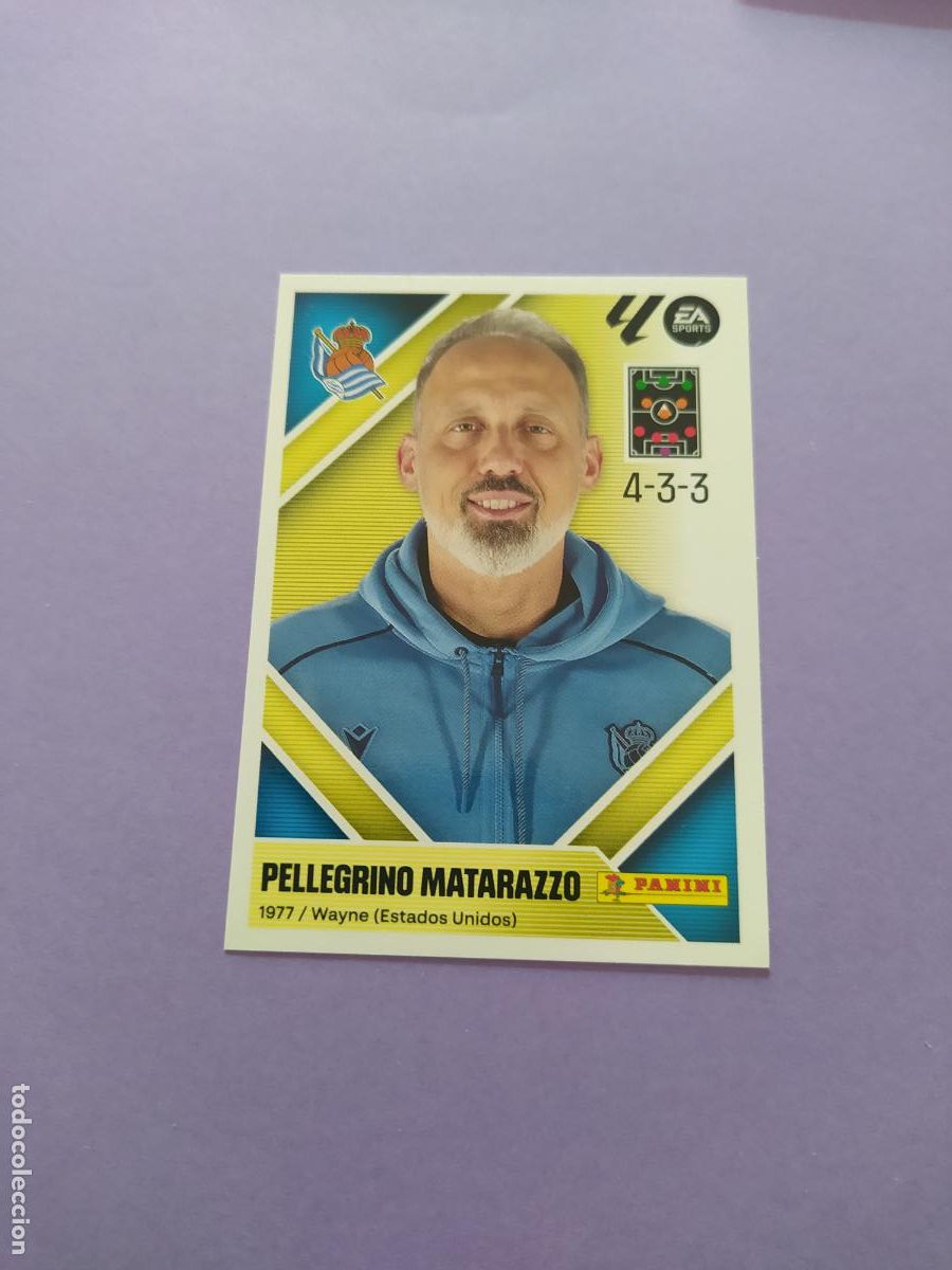 Cromos de f&uacute;tbol: LIGA ESTE 2026 2027 26 27 NUEVO - REAL SOCIEDAD N&ordm; 2 ENTRENADOR MATARAZZO