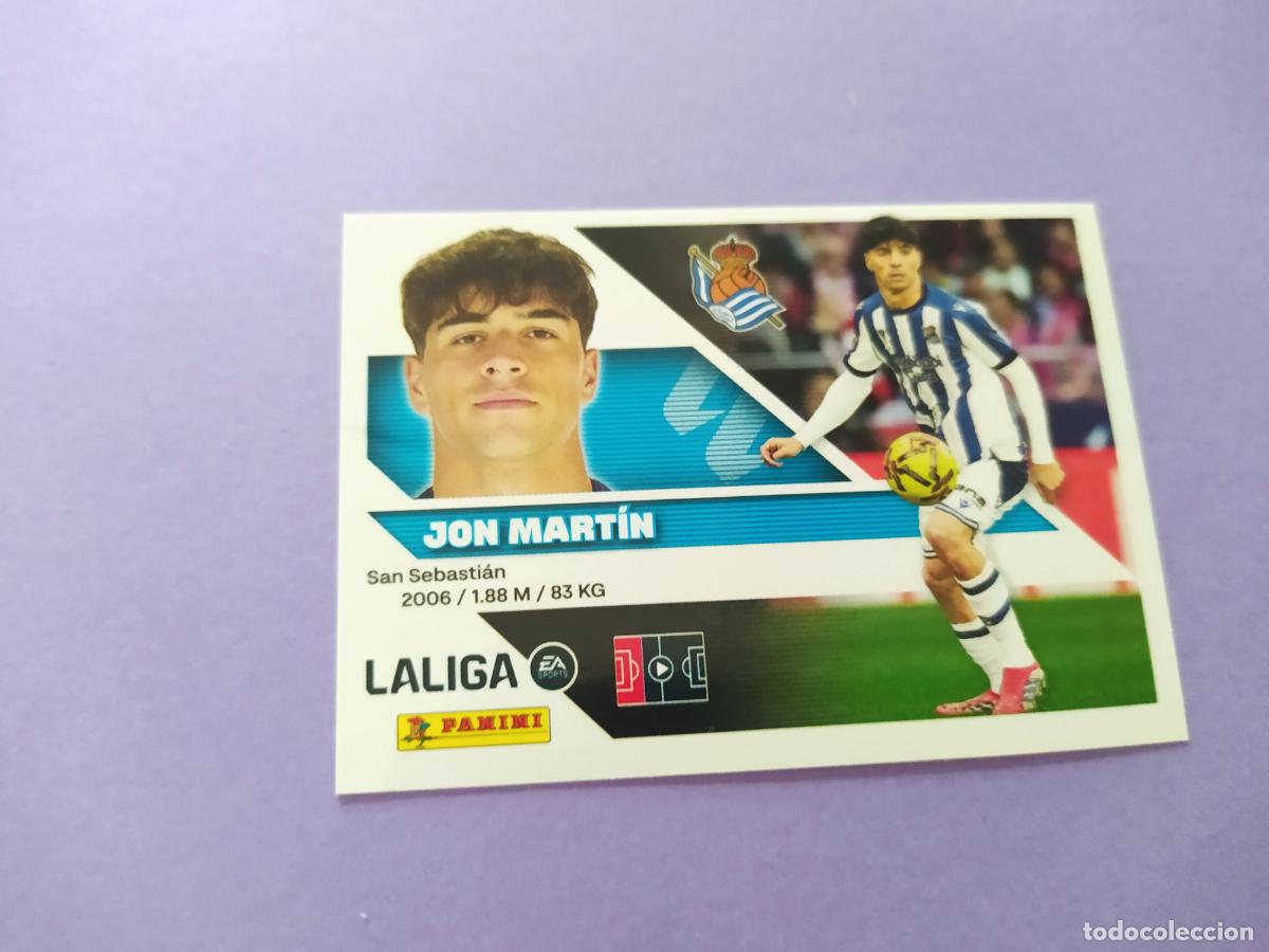 Cromos de f&uacute;tbol: LIGA ESTE 2026 2027 26 27 NUEVO - REAL SOCIEDAD N&ordm; 7 JON MARTIN