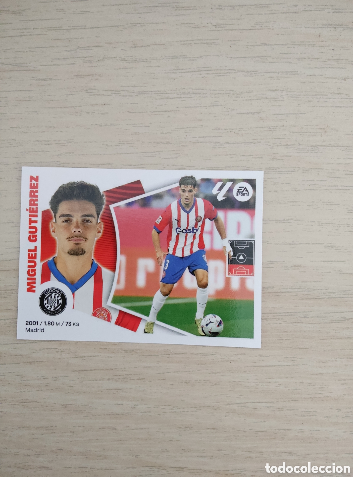 Football Stickers: 10 MIGUEL GUTIERREZ GIRONA LIGA ESTE 2024 2025