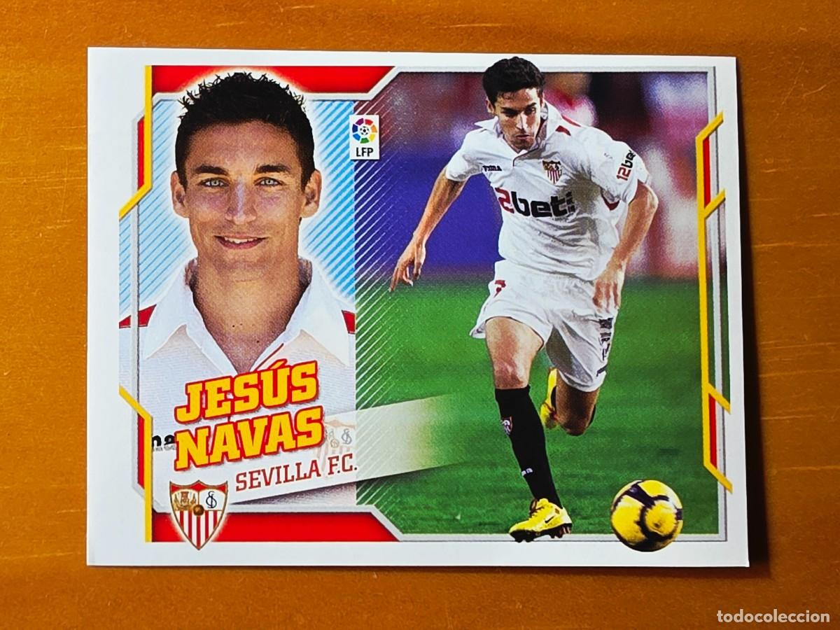 Football Stickers: 12 Jes&uacute;s Navas, Sevilla FC, Panini Ediciones Liga Este 2010 2011 10 11 sin pegar