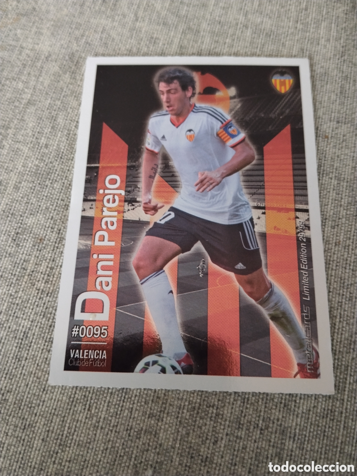 Cromos de f&uacute;tbol: QUIZ GAME - LAS FICHAS DE LA LIGA 2016 - METALCARD DANI PAREJO - VALENCIA CF ( LIMITED EDITION 29/99