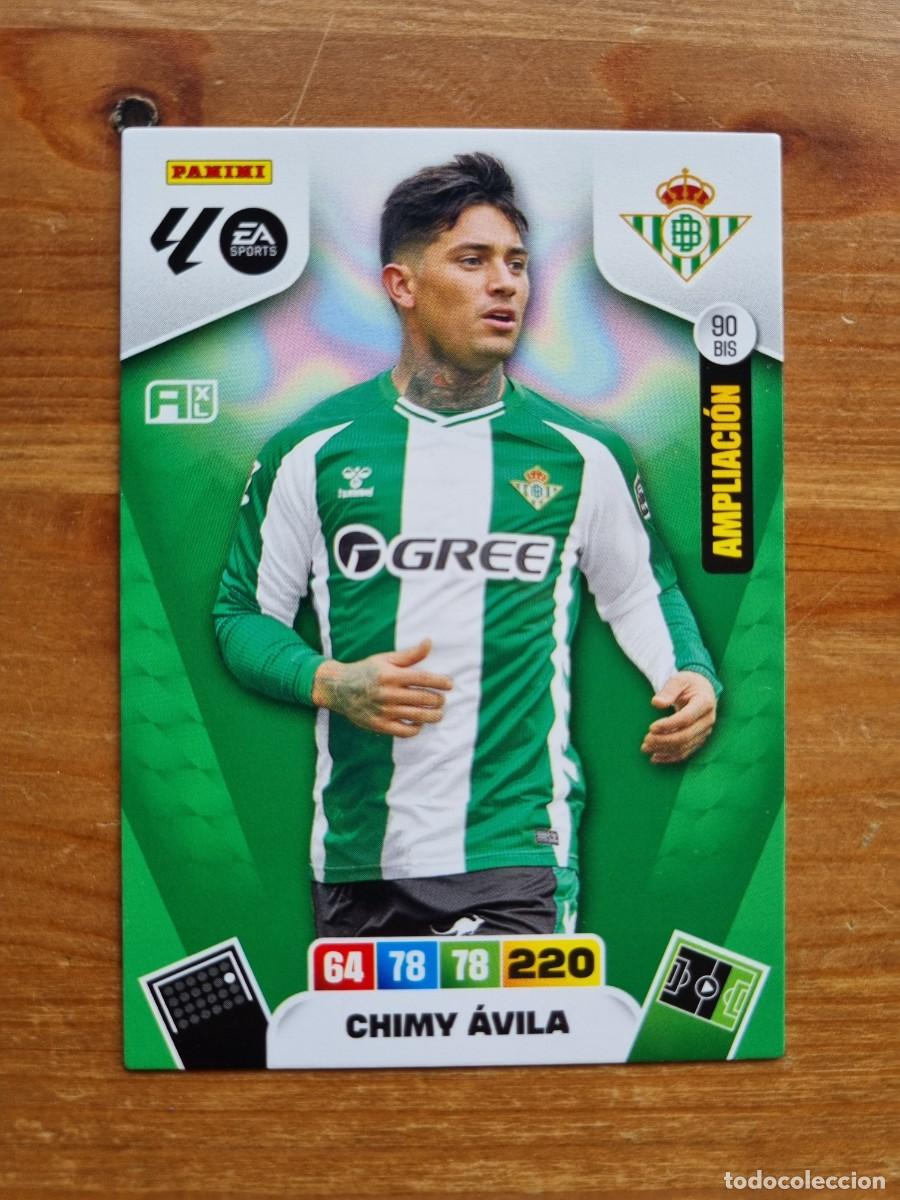 Football Stickers: 90 Bis CHIMY &Aacute;VILA (Real Betis) AMPLIACI&Oacute;N. Liga 2025 2026 25 26 Adrenalyn XL (Panini)