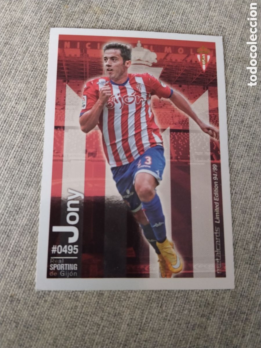 Cartes &agrave; collectionner de Football: QUIZ GAME - LAS FICHAS DE LA LIGA 2016 - METALCARD JONY -SP. GIJ&Oacute;N ( LIMITED EDITION 94/99