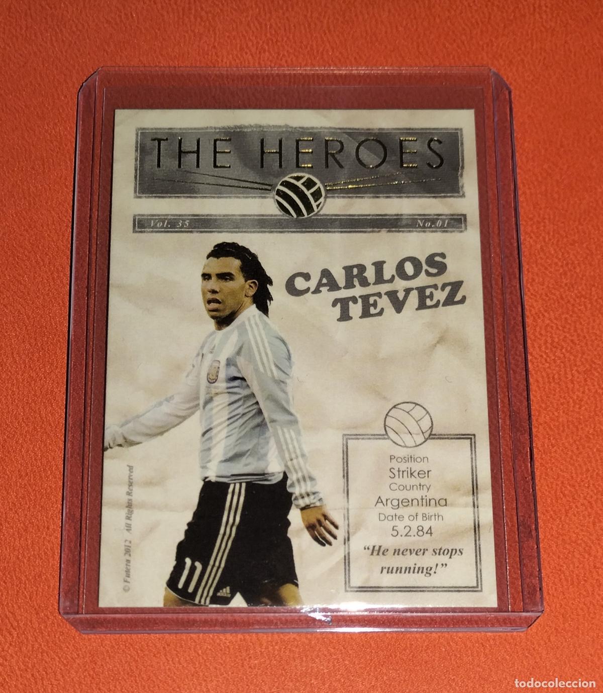 Cartes &agrave; collectionner de Football: CARLOS TEVEZ THE HEROES HR35 ARGENTINA LIMITED EDITON CARD NUMERADA WORLD CUP FUTERA UNIQUE 2012