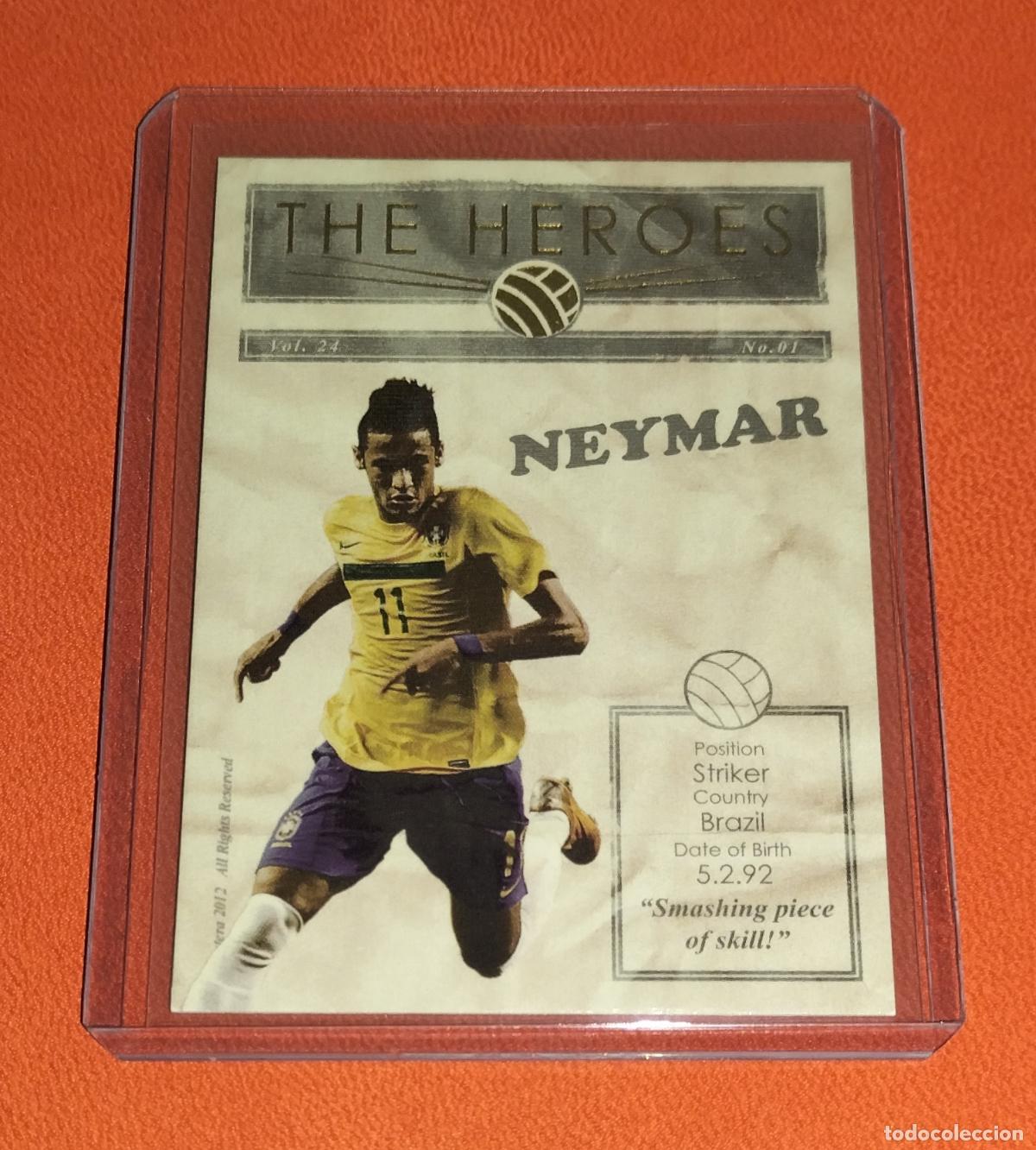 Figurine di Calcio: NEYMAR ROOKIE THE HEROES HR24 BRASIL LIMITED EDITON CARD NUMERADA WORLD CUP FUTERA UNIQUE 2012