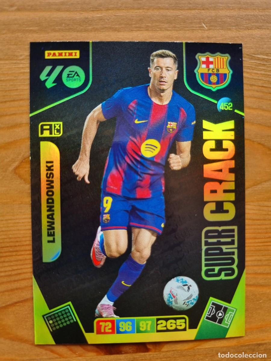 Cromos de f&uacute;tbol: 452 LEWANDOWSKI (FC Barcelona) SUPER CRACK. Liga 2025 2026 25 26 Adrenalyn XL (Panini)