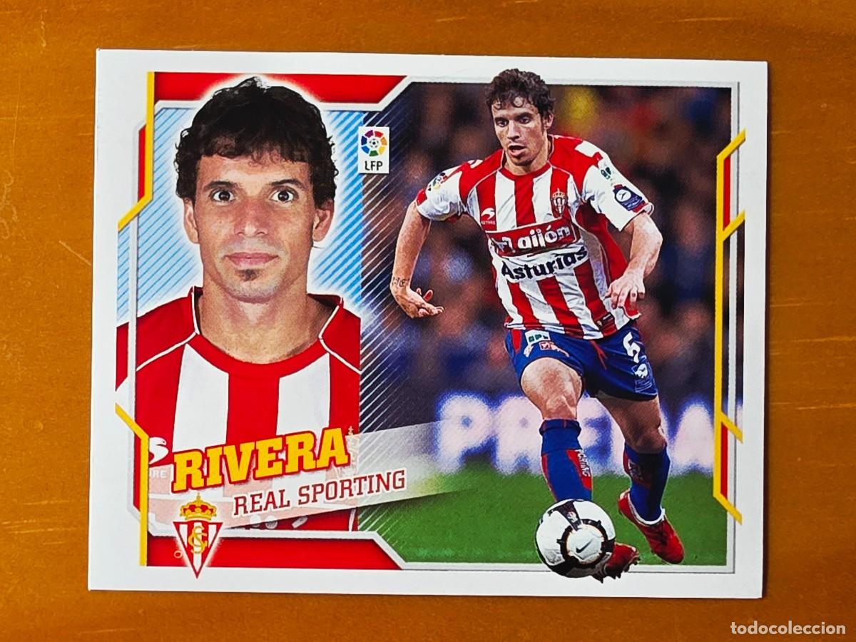 Cromos de f&uacute;tbol: 9 Rivera, Sporting de Gij&oacute;n, Panini Ediciones Liga Este 2010 2011 10 11 sin pegar