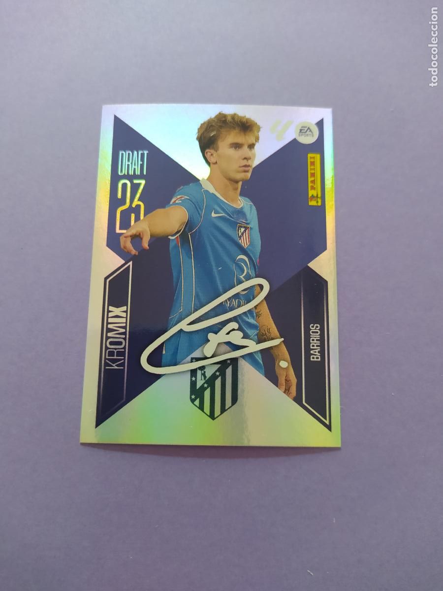 Cartes &agrave; collectionner de Football: LIGA ESTE 2026 2027 26 27 NUEVO - DRATF 23 KROMIX N&ordm; 3 BARRIOS ATLETICO DE MADRID