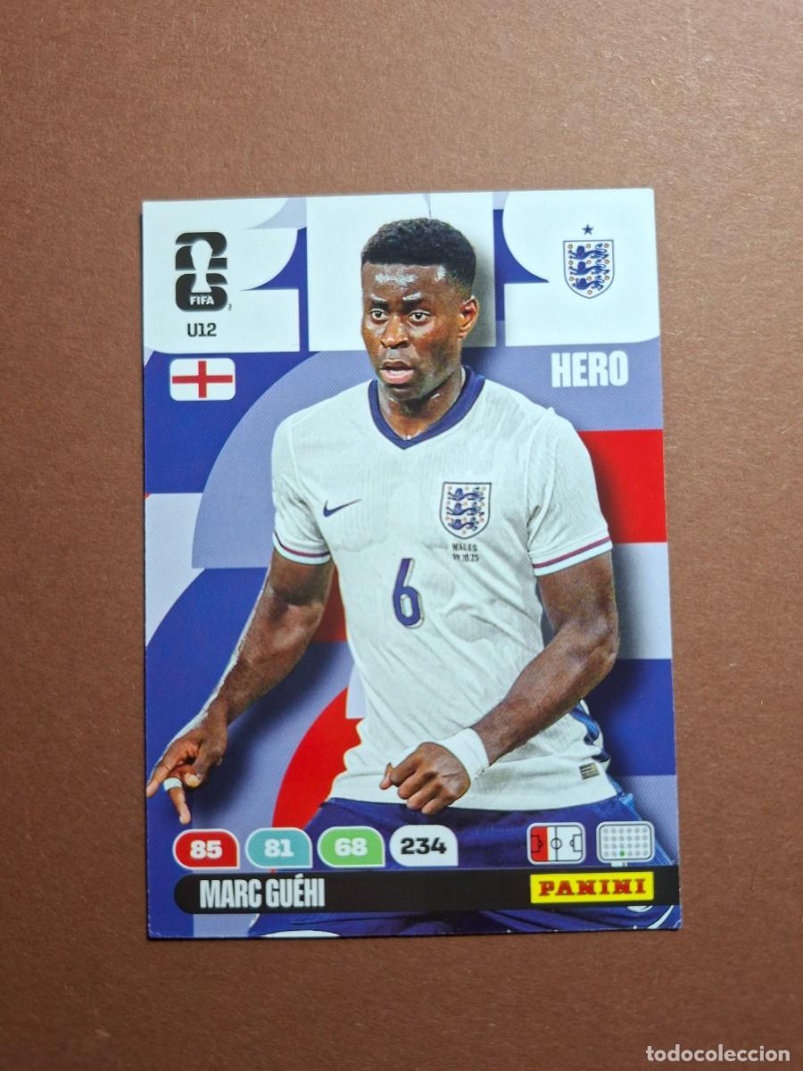 Fu&szlig;ball-Sticker: U12 MARC GU&Eacute;HI ENGLAND INGLATERRA MUNDIAL 2026 UPGRADE UPDATE PANINI ADRENALYN FIFA WORLD CUPA 26