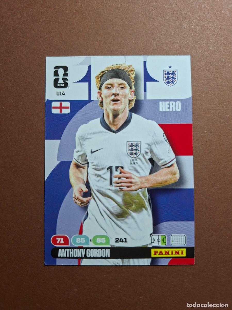 Fu&szlig;ball-Sticker: U14 ANTHONY GORDON INGLATERRA MUNDIAL 2026 UPGRADE UPDATE PANINI ADRENALYN FIFA WORLD CUPA 26