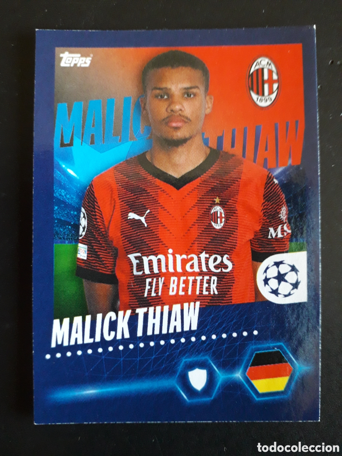 Cromos de f&uacute;tbol: MALICK THIAW MILAN N&deg; 33 UEFA CHAMPIONS LEAGUE SEASON TOPPS 23 24 2023 2024 PEDIDO M&Iacute;NIMO 3&euro;
