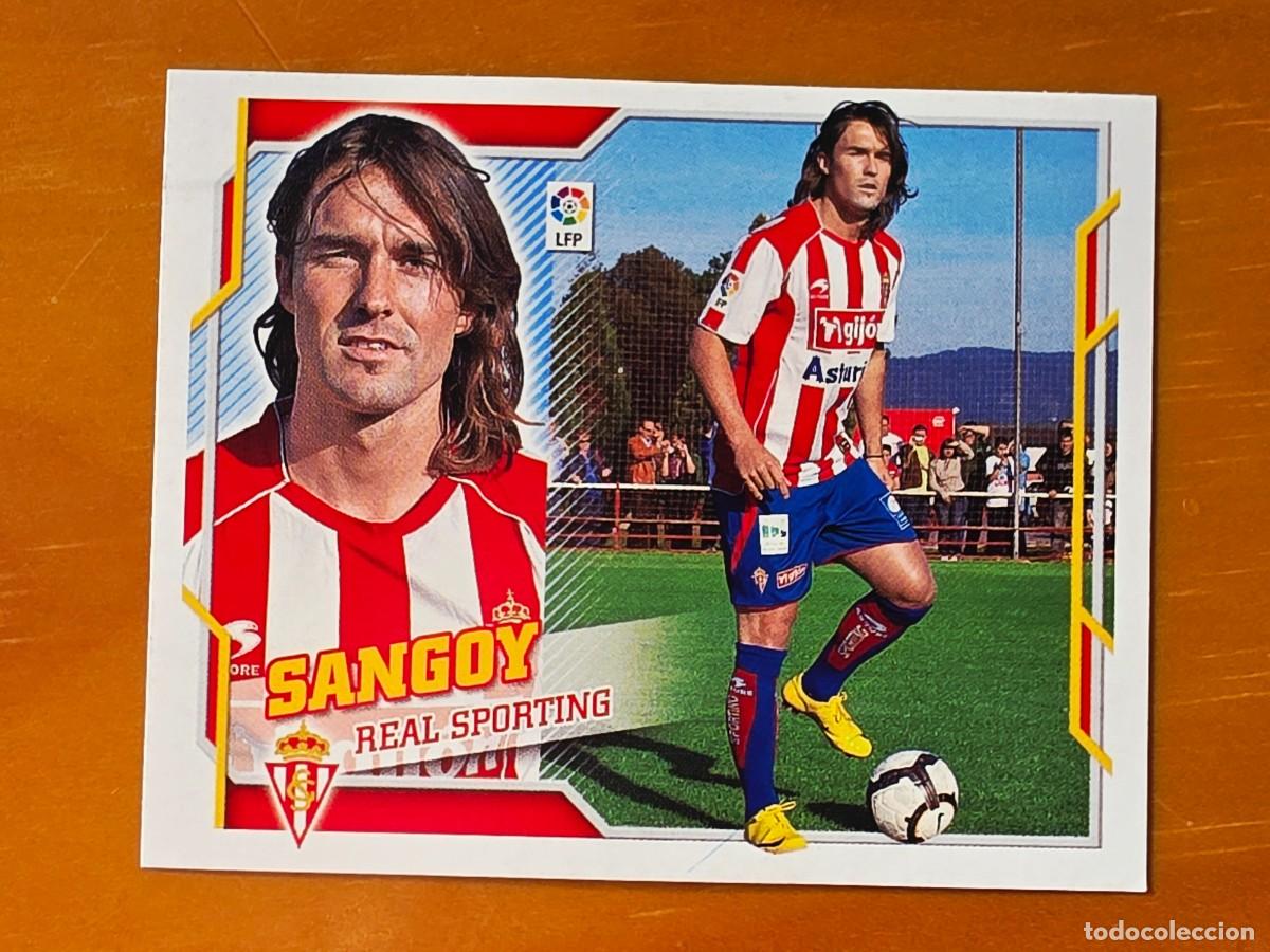 Cromos de f&uacute;tbol: 14 Sangoy, Sporting de Gij&oacute;n, Panini Ediciones Liga Este 2010 2011 10 11 sin pegar