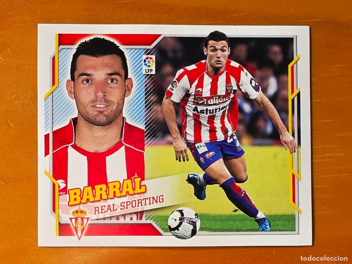 Cromos de f&uacute;tbol: 16 David Barral, Sporting de Gij&oacute;n, Panini Ediciones Liga Este 2010 2011 10 11 sin pegar