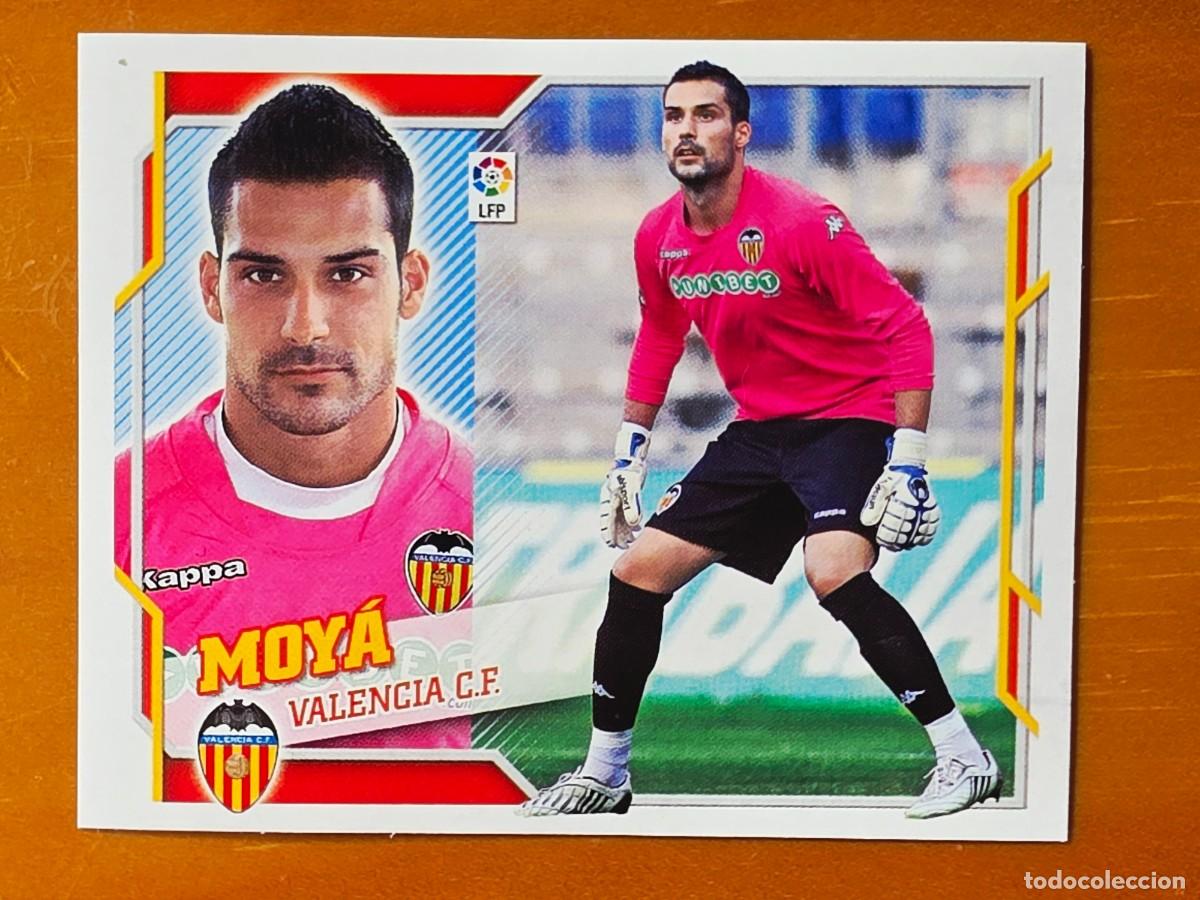 Cromos de f&uacute;tbol: 2 Miguel &Aacute;ngel Moy&aacute;, Valencia CF, Panini Ediciones Liga Este 2010 2011 10 11 sin pegar