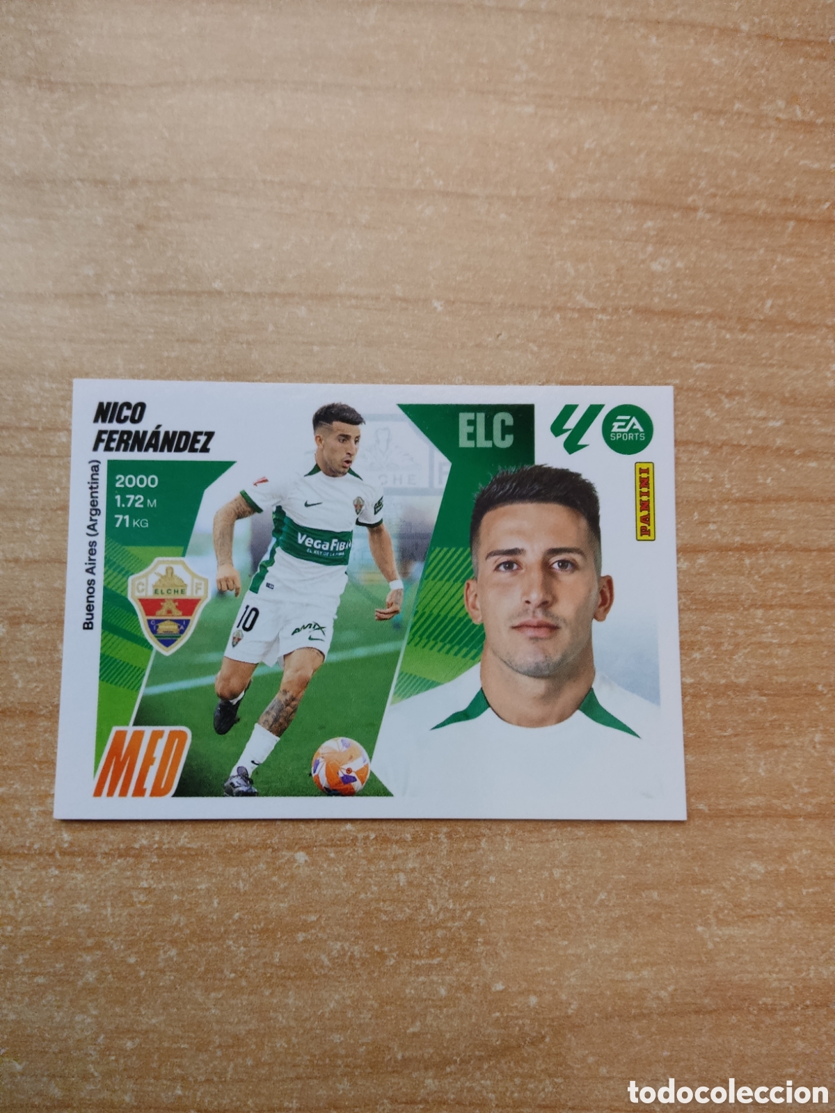 Cromos de f&uacute;tbol: 14 NICO FERNANDEZ ELCHE LIGA ESTE 2025 2026