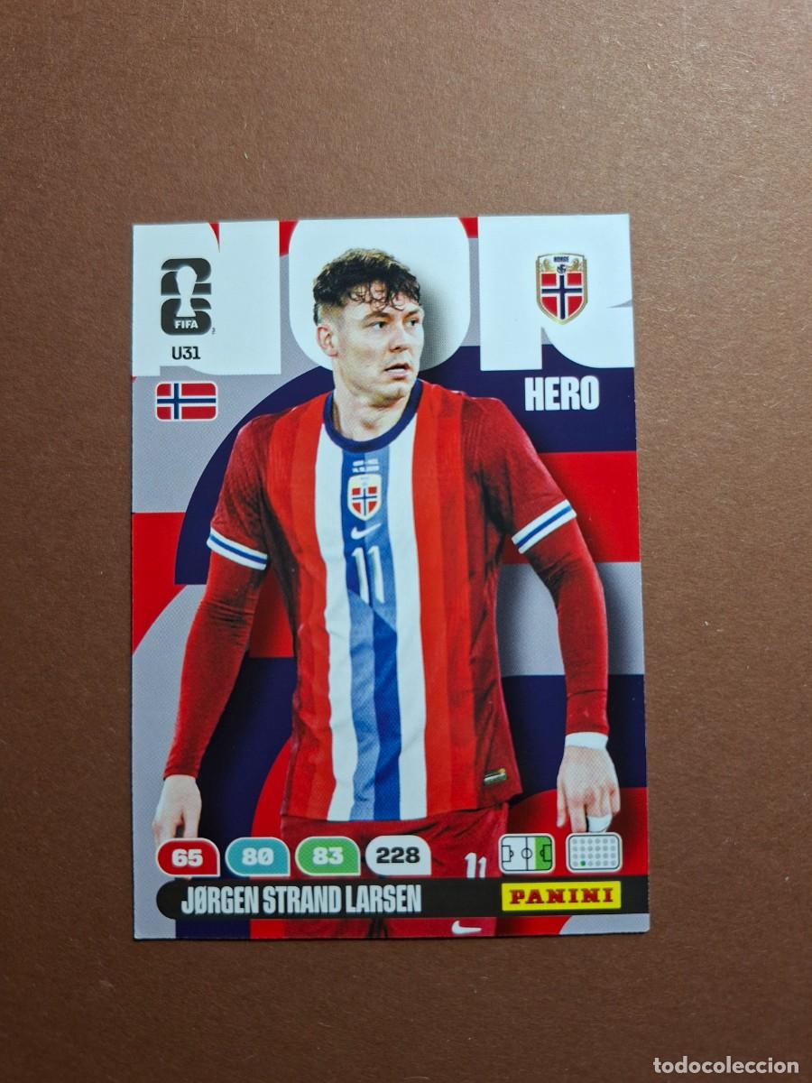 Cromos de f&uacute;tbol: U31 J&Oslash;RGEN STRAND LARSEN NORUEGA MUNDIAL 2026 UPGRADE UPDATE PANINI ADRENALYN FIFA WORLD CUPA 26