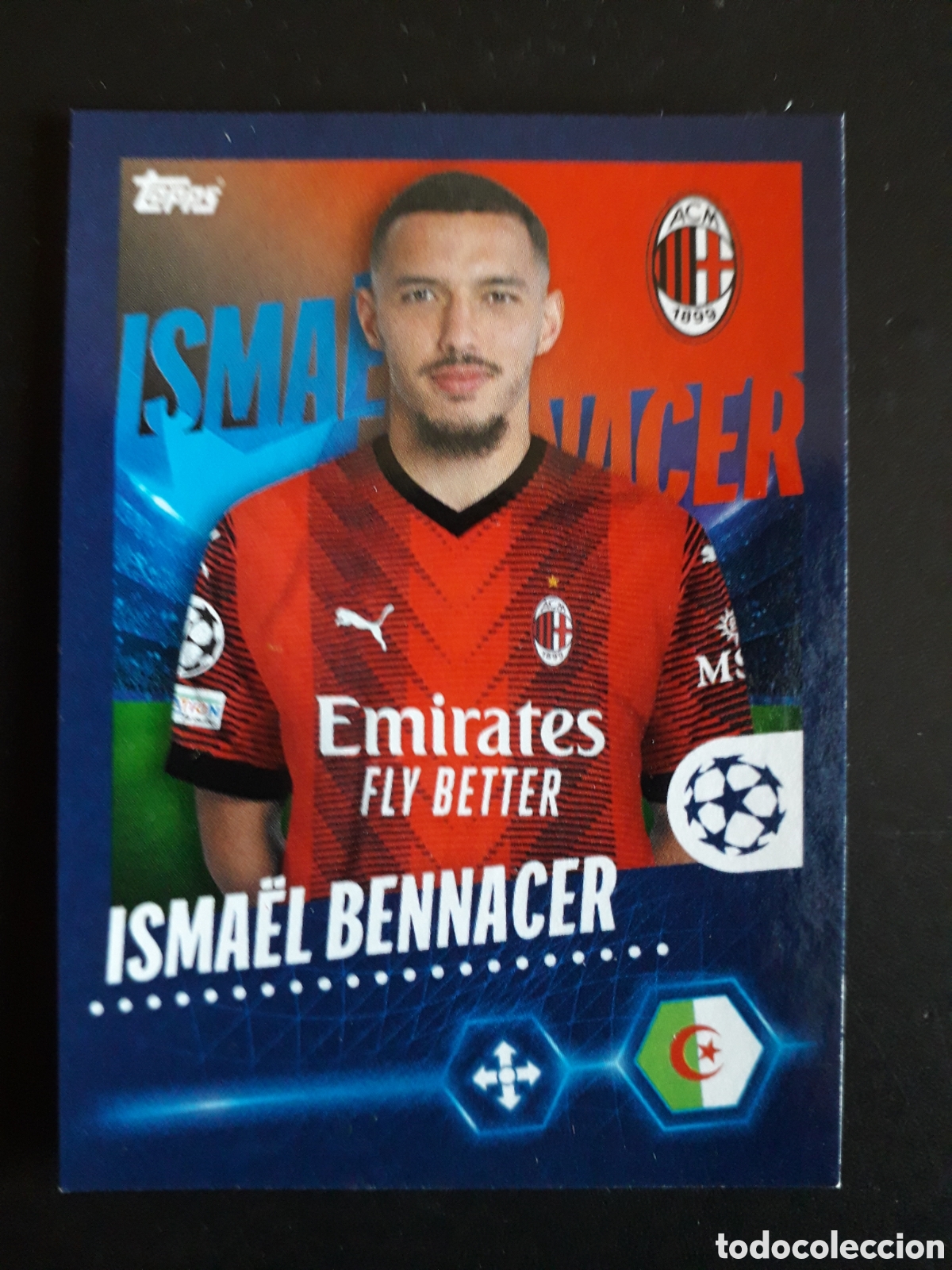Cromos de f&uacute;tbol: ISMAEL BENNACER MILAN N&deg; 35 UEFA CHAMPIONS LEAGUE SEASON TOPPS 23 24 2023 2024 PEDIDO M&Iacute;NIMO 3&euro;