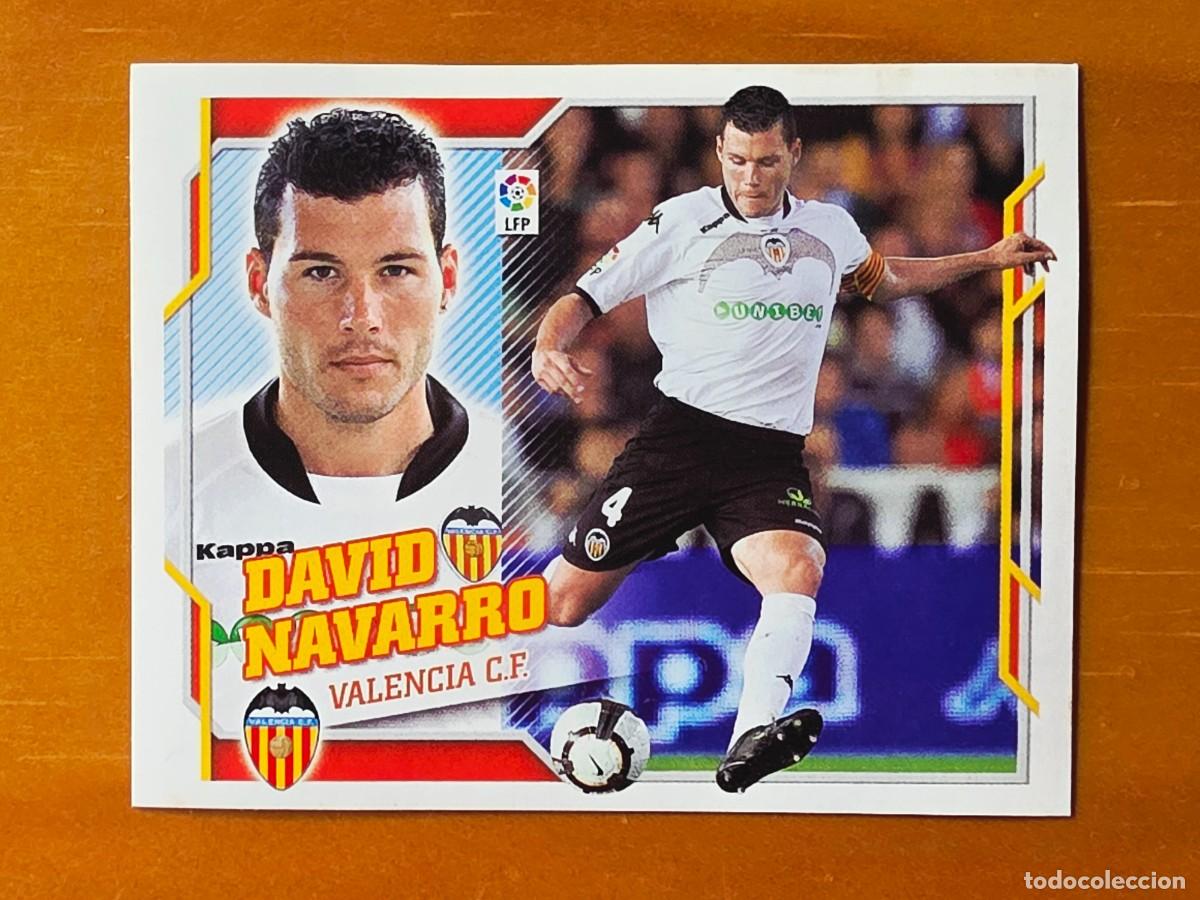 Cromos de f&uacute;tbol: 7 A David Navarro, Valencia CF, Panini Ediciones Liga Este 2010 2011 10 11 sin pegar