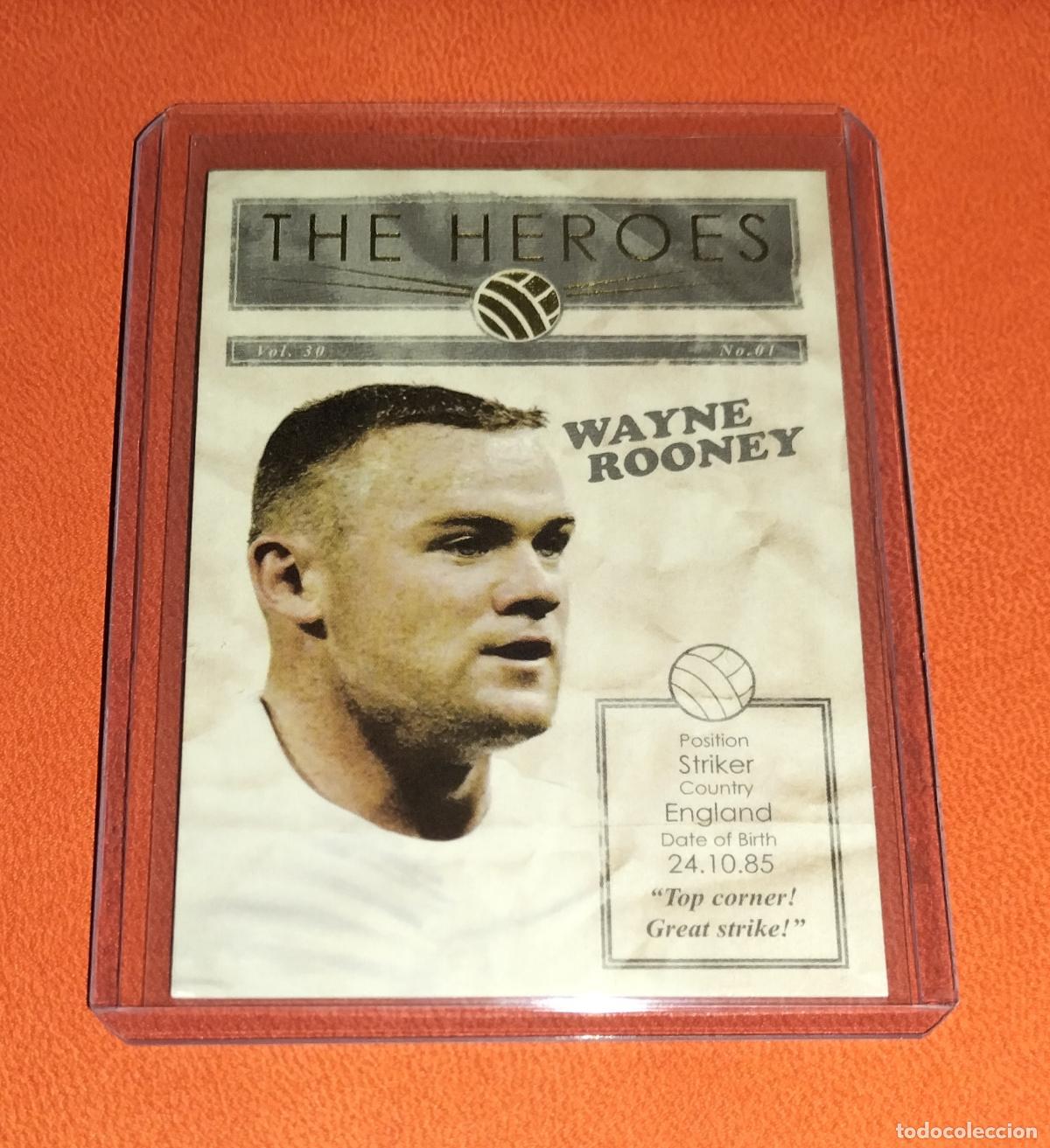 Cromos de f&uacute;tbol: WAYNE ROONEY THE HEROES HR30 INGLATERRA LIMITED EDITON CARD NUMERADA WORLD CUP FUTERA UNIQUE 2012