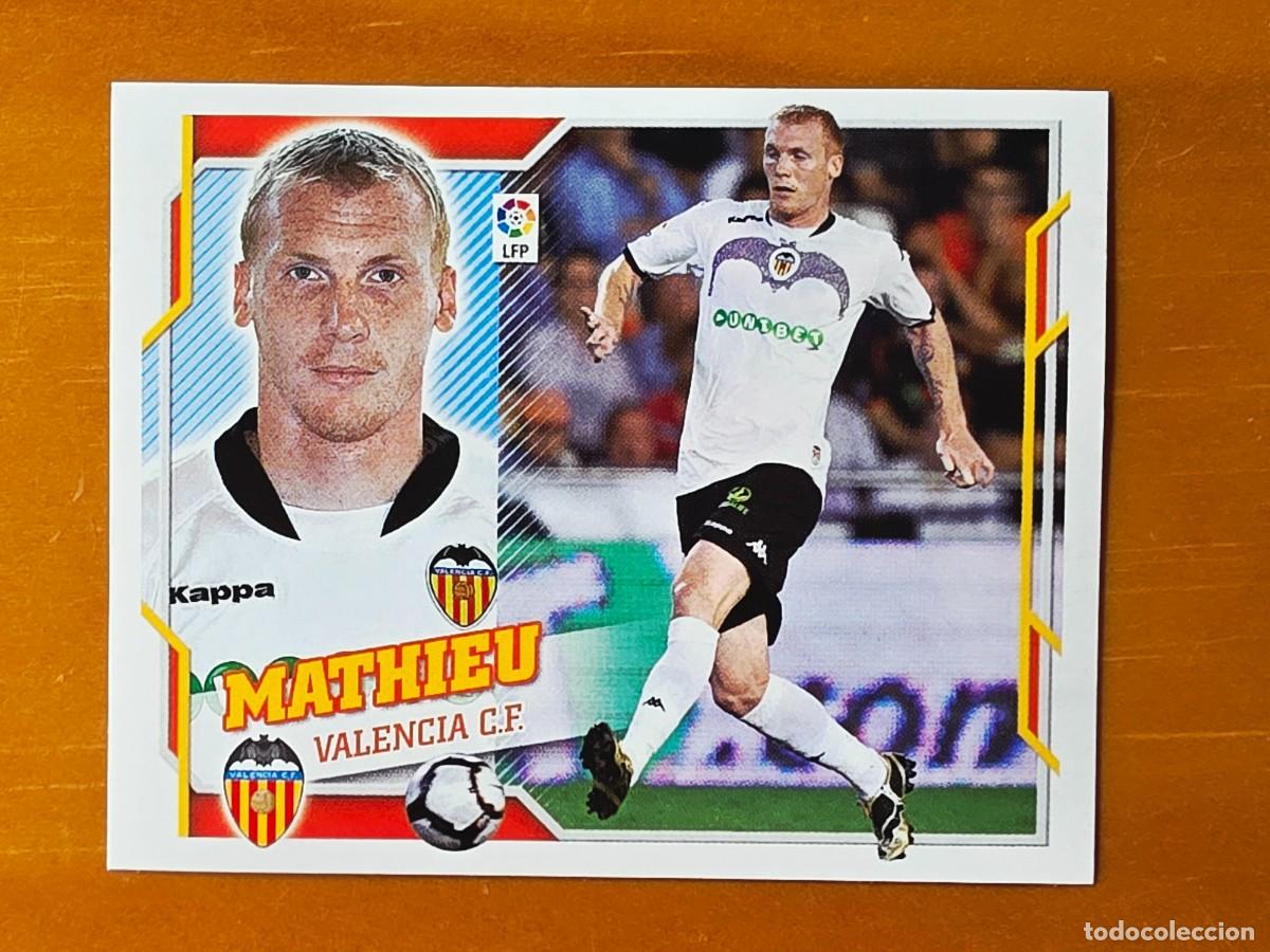 Figurine di Calcio: 8 A Mathieu, Valencia CF, Panini Ediciones Liga Este 2010 2011 10 11 sin pegar