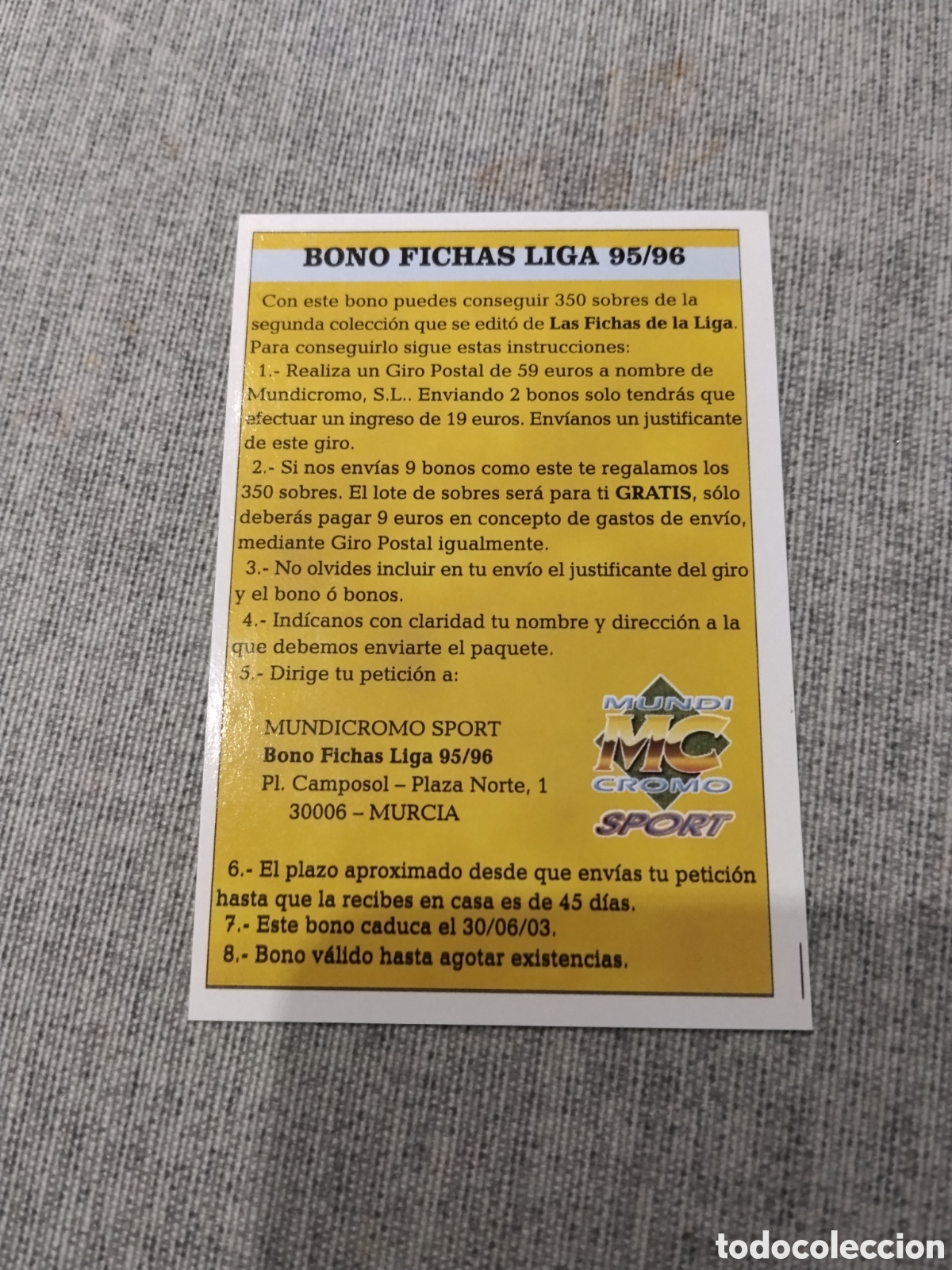 Cromos de f&uacute;tbol: MUNDICROMO FICHAS DE LA LIGA 2003 ( COMODIN 2003 / FICHAS LIGA 95 96)