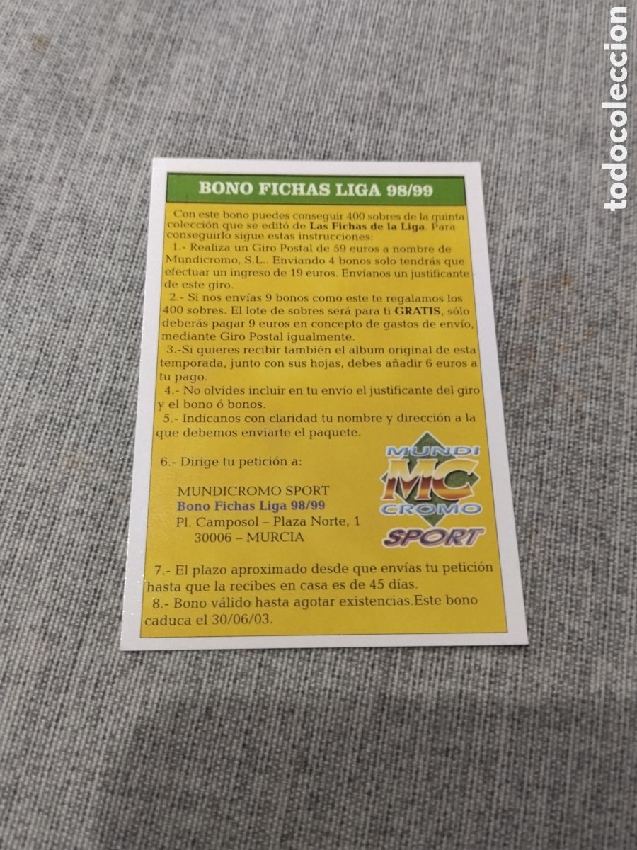 Cromos de f&uacute;tbol: MUNDICROMO FICHAS DE LA LIGA 2003 ( COMODIN 2003 / FICHAS LIGA 98 99)