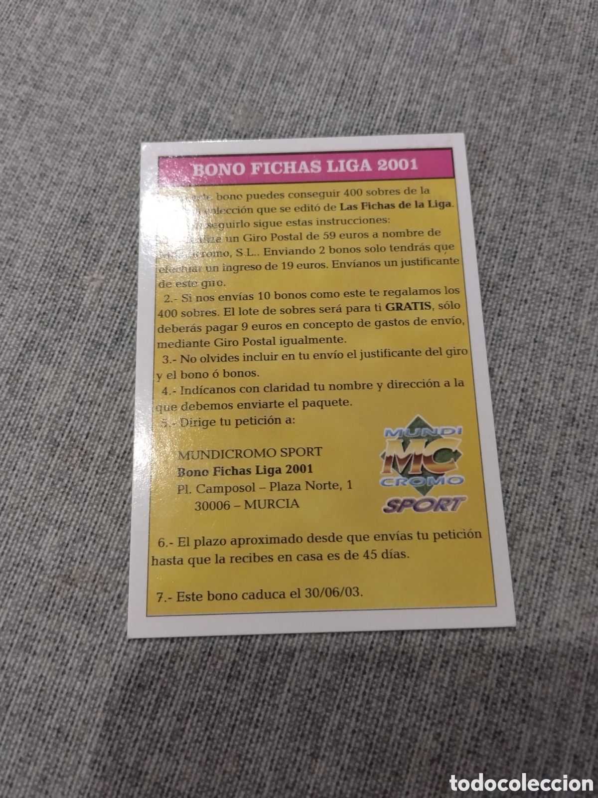 Cromos de f&uacute;tbol: MUNDICROMO FICHAS DE LA LIGA 2003 ( COMODIN 2003 / FICHAS LIGA 2001)
