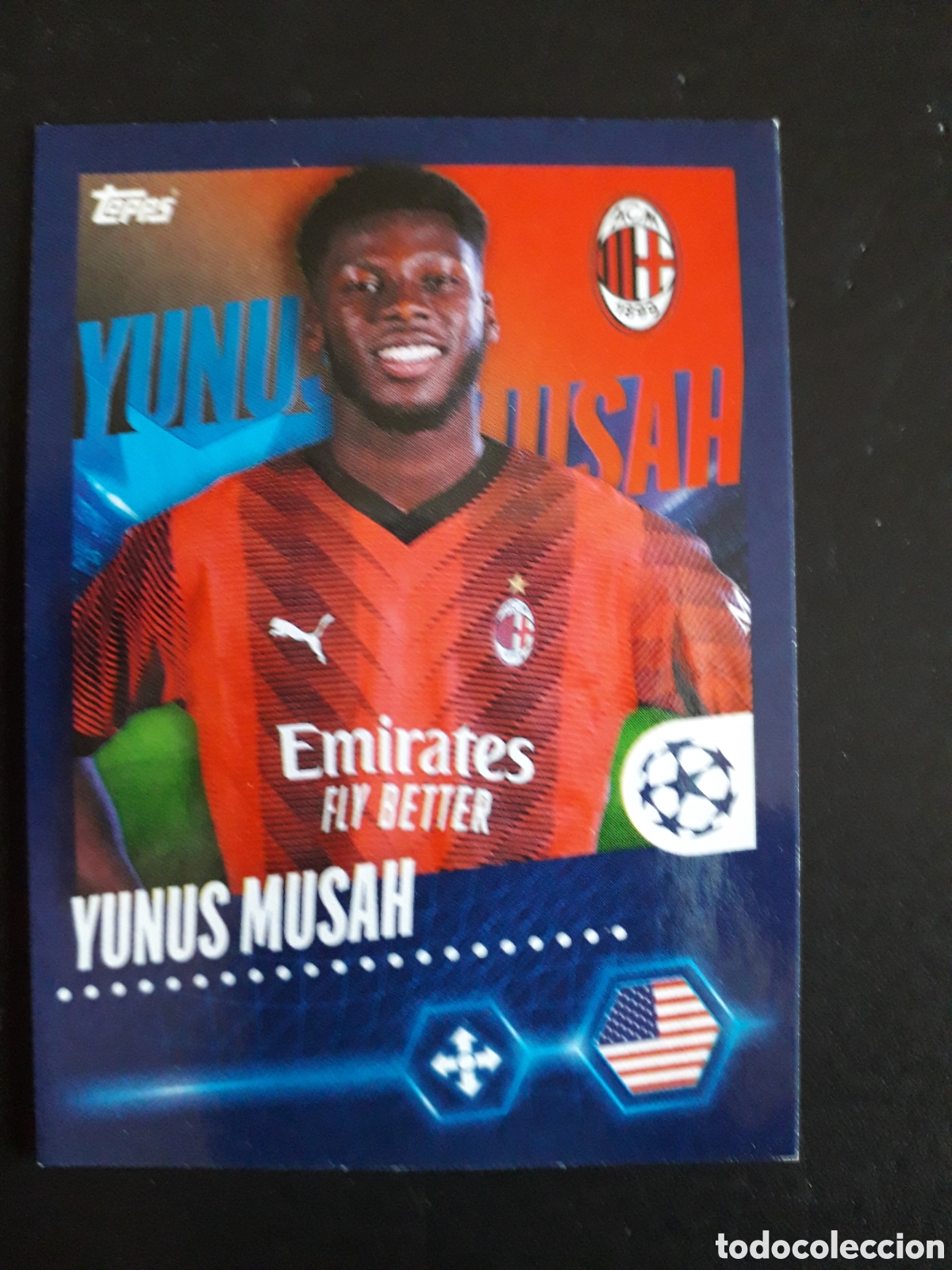 Cromos de f&uacute;tbol: YUNUS MUSAH MILAN N&deg; 37 UEFA CHAMPIONS LEAGUE SEASON TOPPS 23 24 2023 2024 PEDIDO M&Iacute;NIMO 3&euro;