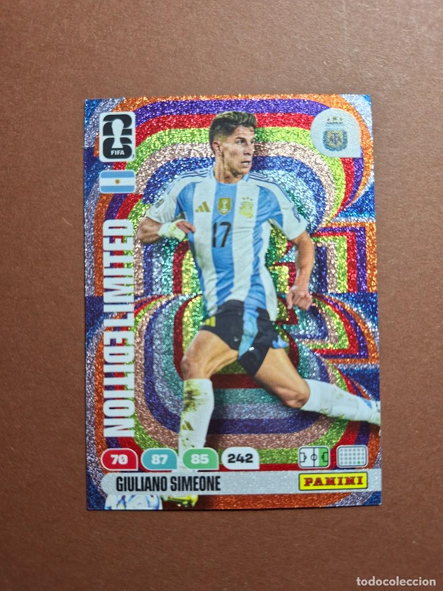 Cromos de f&uacute;tbol: GIULIANO SIMEONE LIMITED EDITION ARGENTINA MUNDIAL 2026 UPDATE PANINI ADRENALYN FIFA WORLD CUPA 26