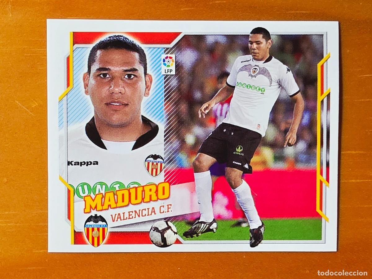 Cromos de f&uacute;tbol: 8 B Maduro, Valencia CF, Panini Ediciones Liga Este 2010 2011 10 11 sin pegar