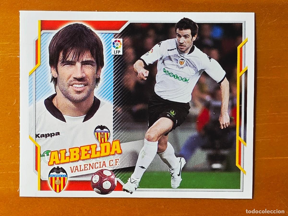 Cromos de f&uacute;tbol: 10 David Albelda, Valencia CF, Panini Ediciones Liga Este 2010 2011 10 11 sin pegar