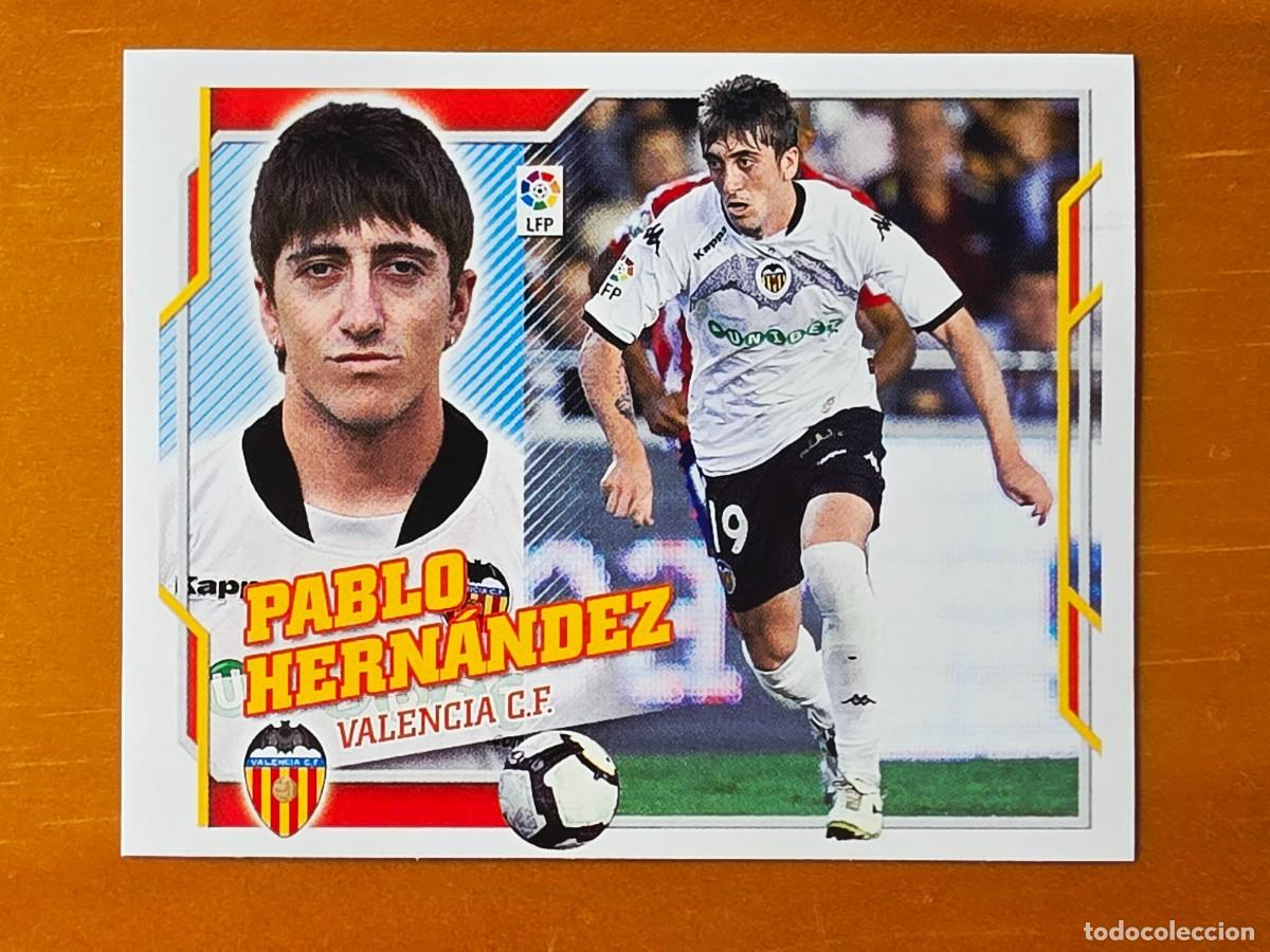 Cromos de f&uacute;tbol: 12 Pablo Hern&aacute;ndez, Valencia CF, Panini Ediciones Liga Este 2010 2011 10 11 sin pegar
