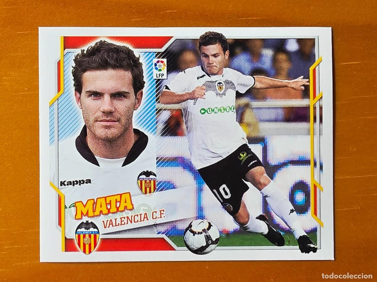 Cromos de f&uacute;tbol: 14 A Juan Mata, Valencia CF, Panini Ediciones Liga Este 2010 2011 10 11 sin pegar
