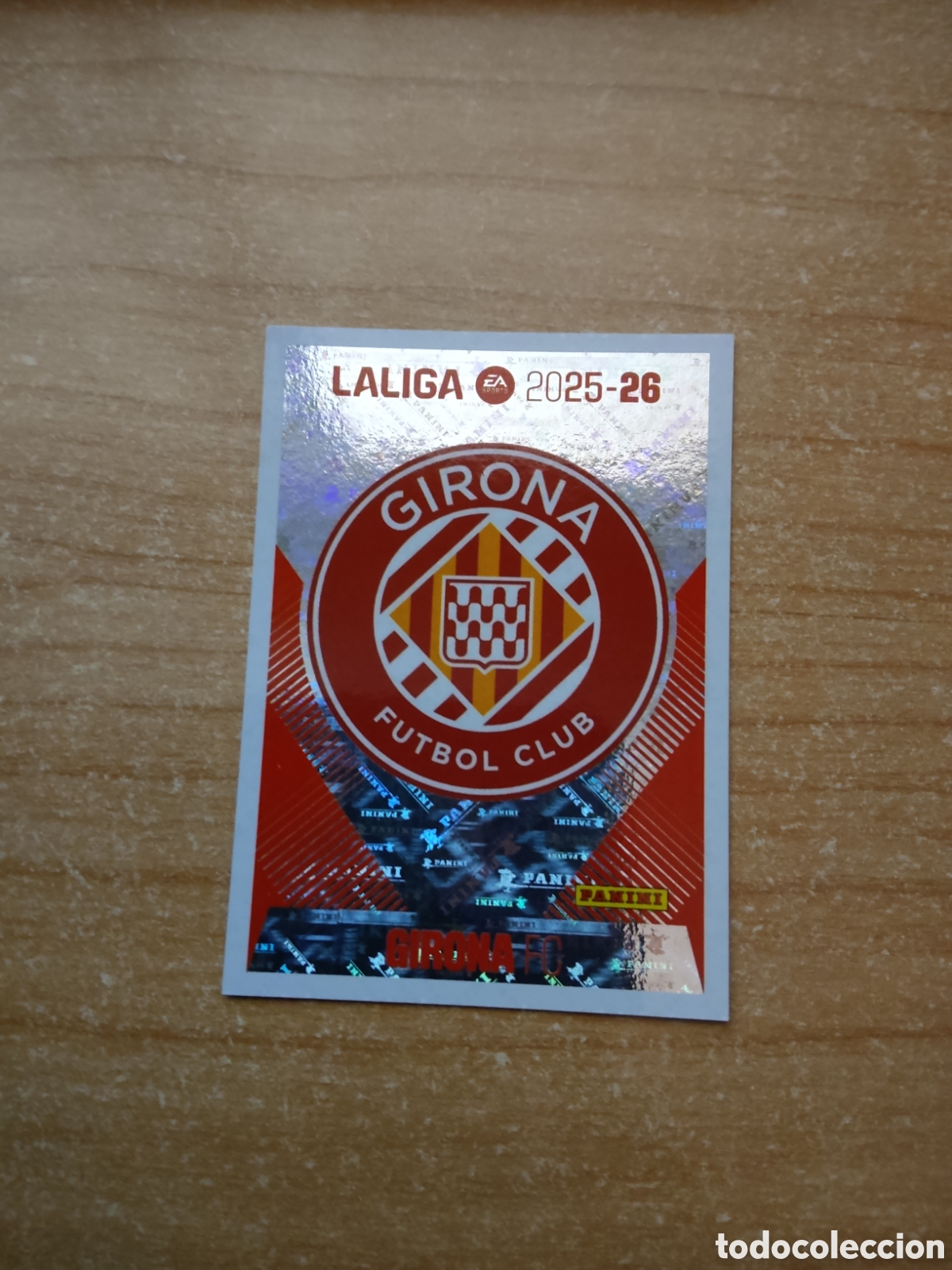 Cromos de f&uacute;tbol: 1 ESCUDO GIRONA LIGA ESTE 2025 2026