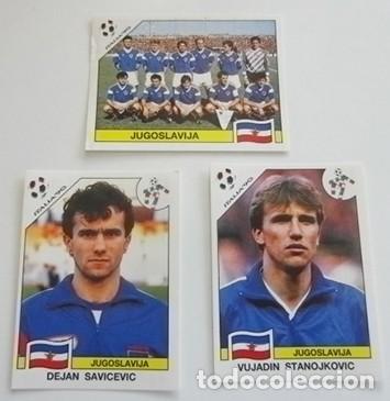 Cromos de f&uacute;tbol: LOTE DE CROMOS ITALIA 90 PANINI 270 271 284 EQUIPO YUGOSLAVIA CROMO SAVICEVIC VUJADIN - MUNDIAL 1990
