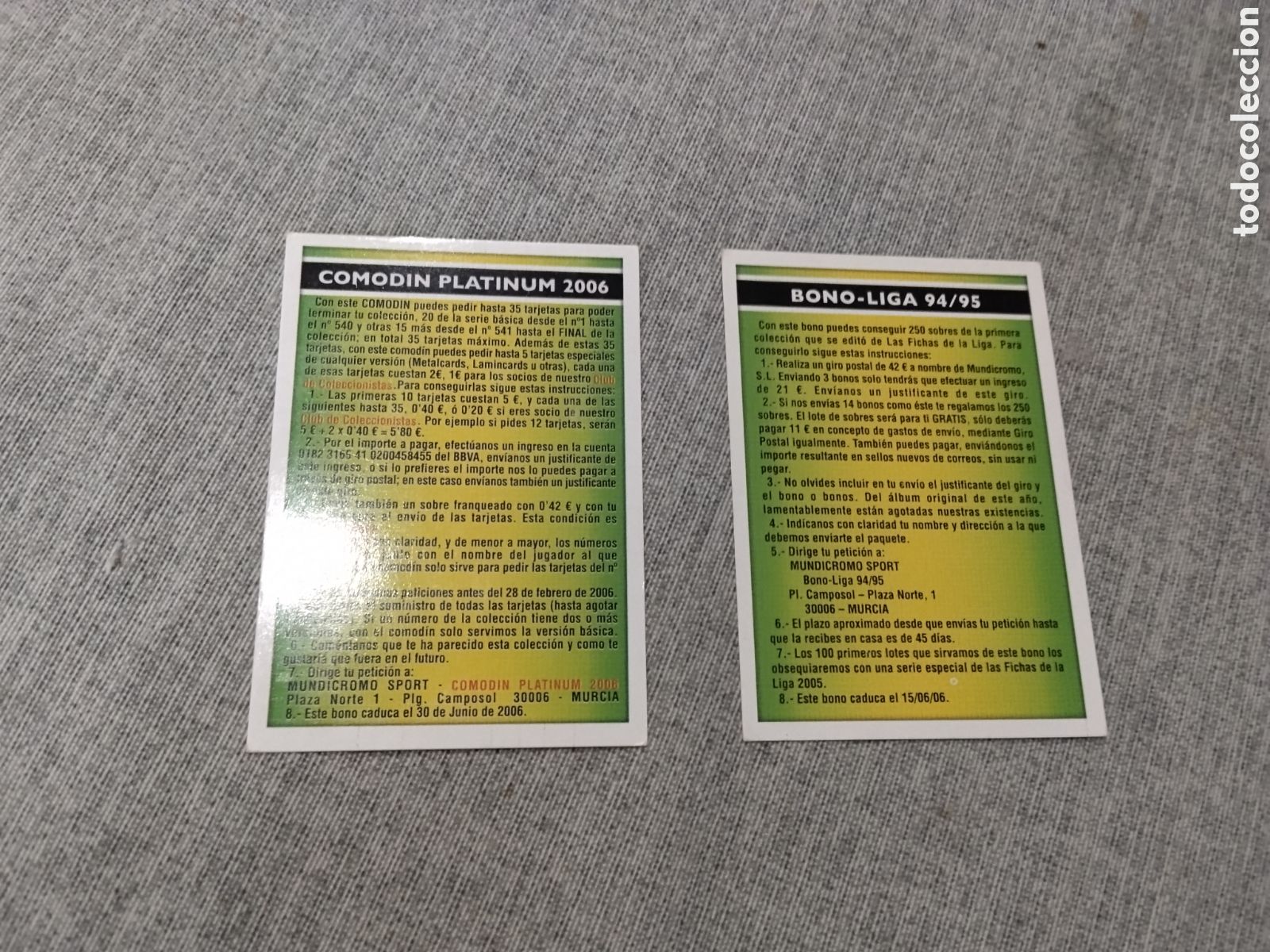 Fu&szlig;ball-Sticker: MUNDICROMO FICHAS DE LA LIGA 2006 ( BONO LIGA 94/95 Y COMOD&Iacute;N PLATINUM 2006)