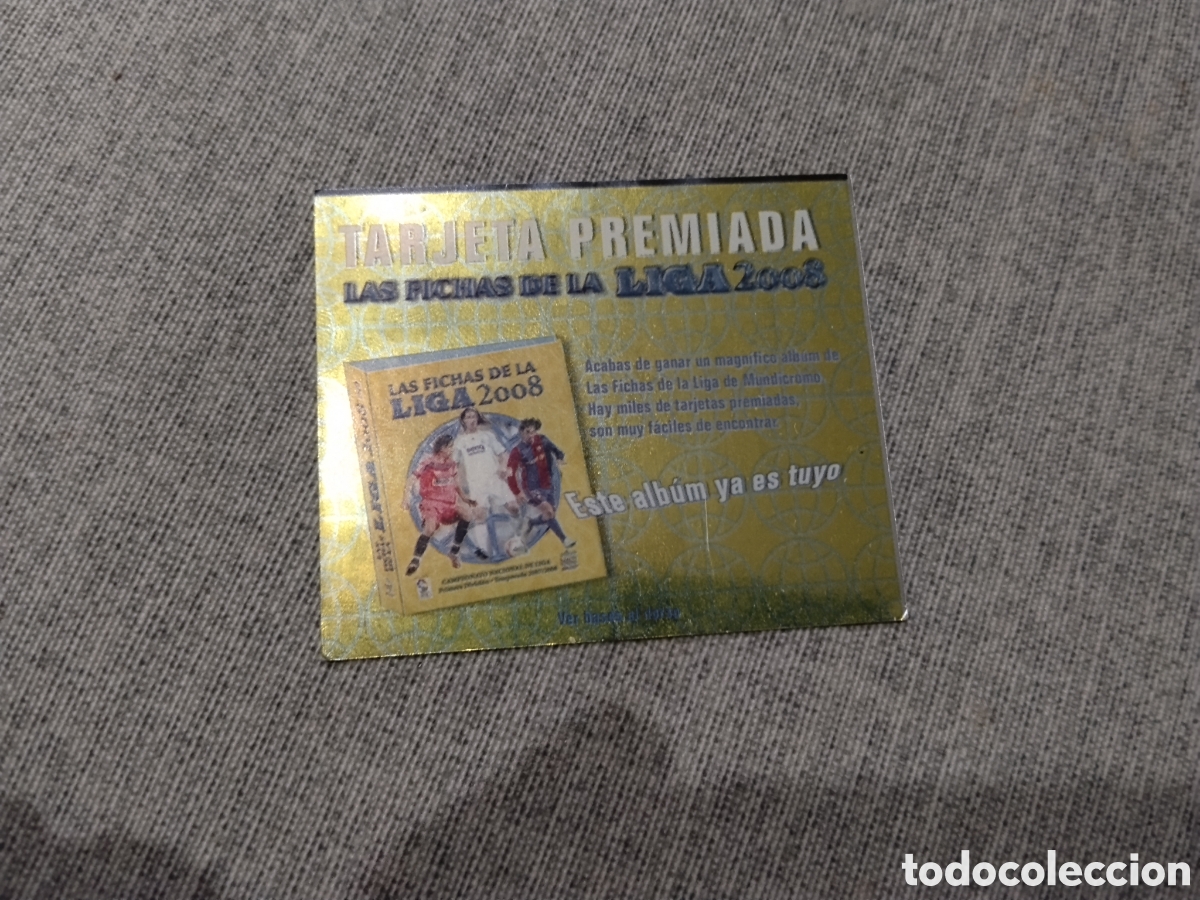 Fu&szlig;ball-Sticker: MUNDICROMO FICHAS DE LA LIGA 2008 ( TARJETA PREMIADA ALBUM - PEQUE&Ntilde;A )