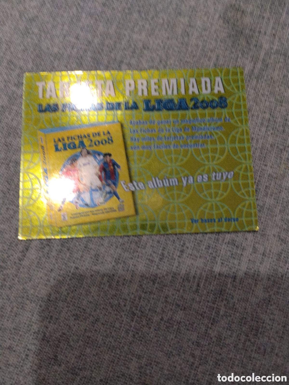 Fu&szlig;ball-Sticker: MUNDICROMO FICHAS DE LA LIGA 2008 ( TARJETA PREMIADA ALBUM - BOMBOS RESALTADOS)